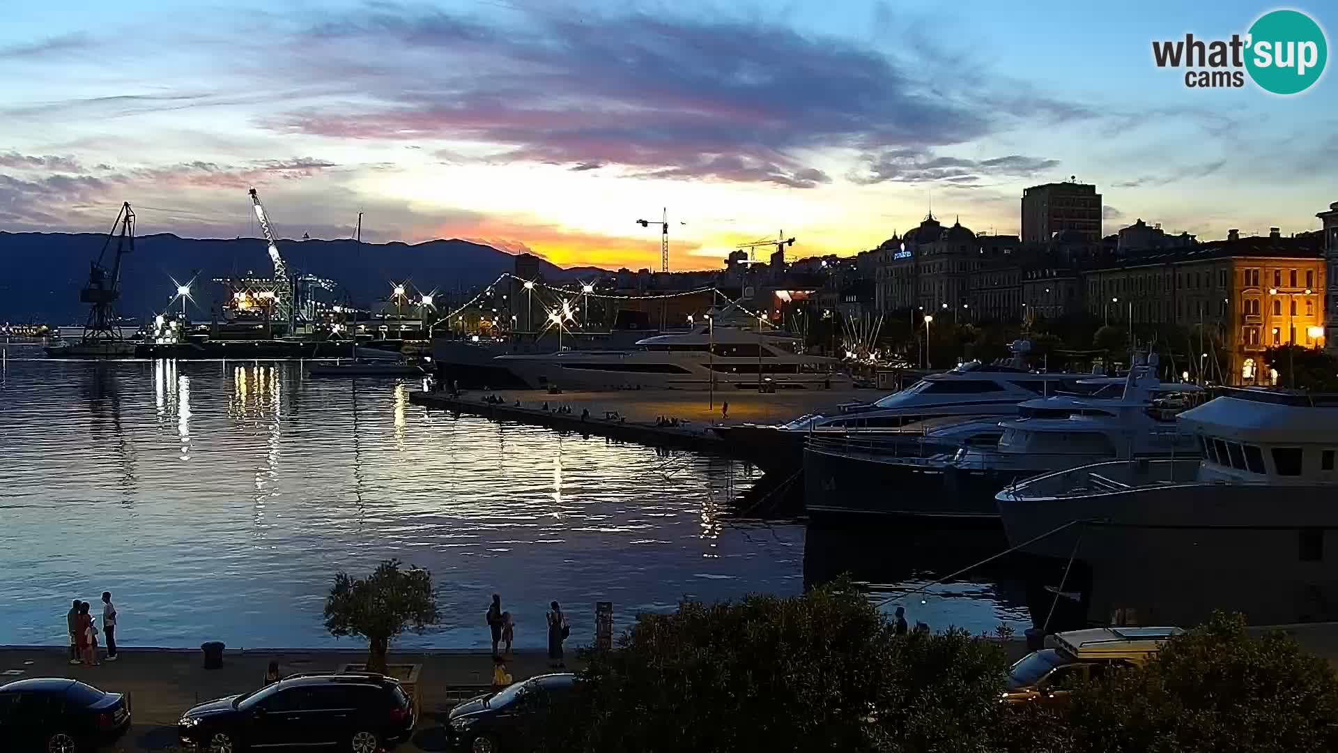 La Riva e la Marina a Rijeka (Fiume) – Live Webcam Croazia