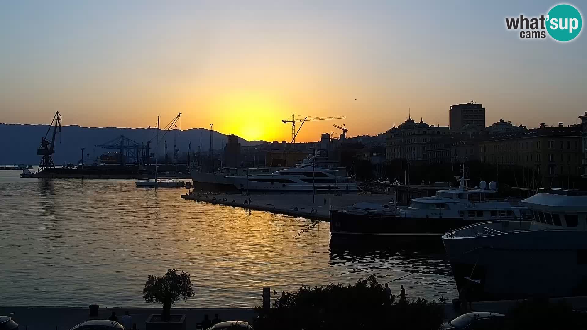 Die Riva und Marina in Rijeka – Live Webcam Kroatien