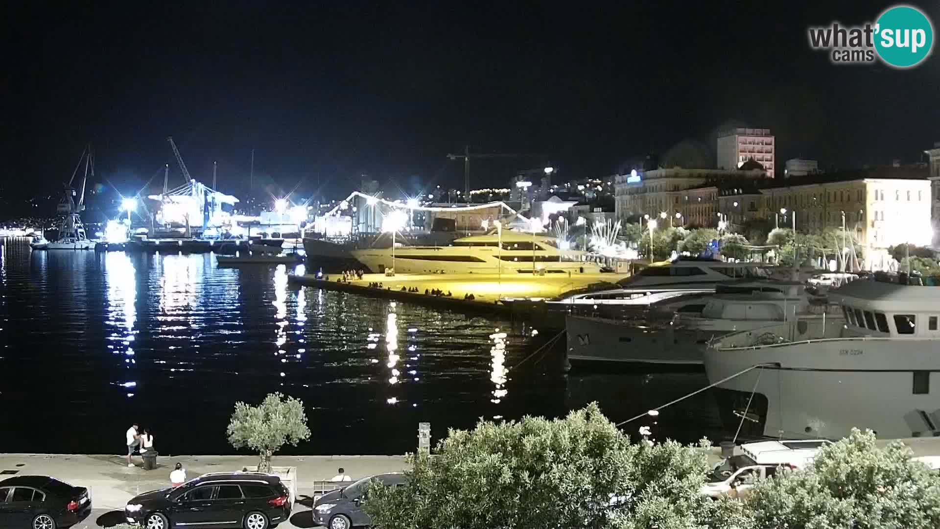 The Riva and Marina in Rijeka  – Live Webcam Croatia