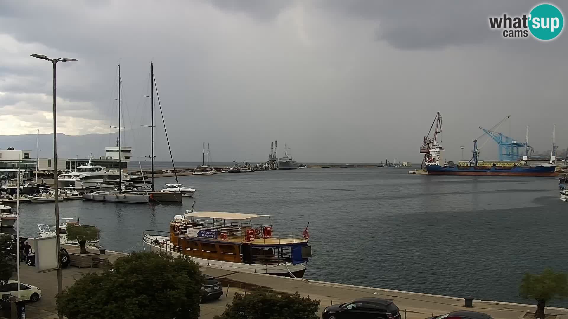 The Riva and Marina in Rijeka  – Live Webcam Croatia