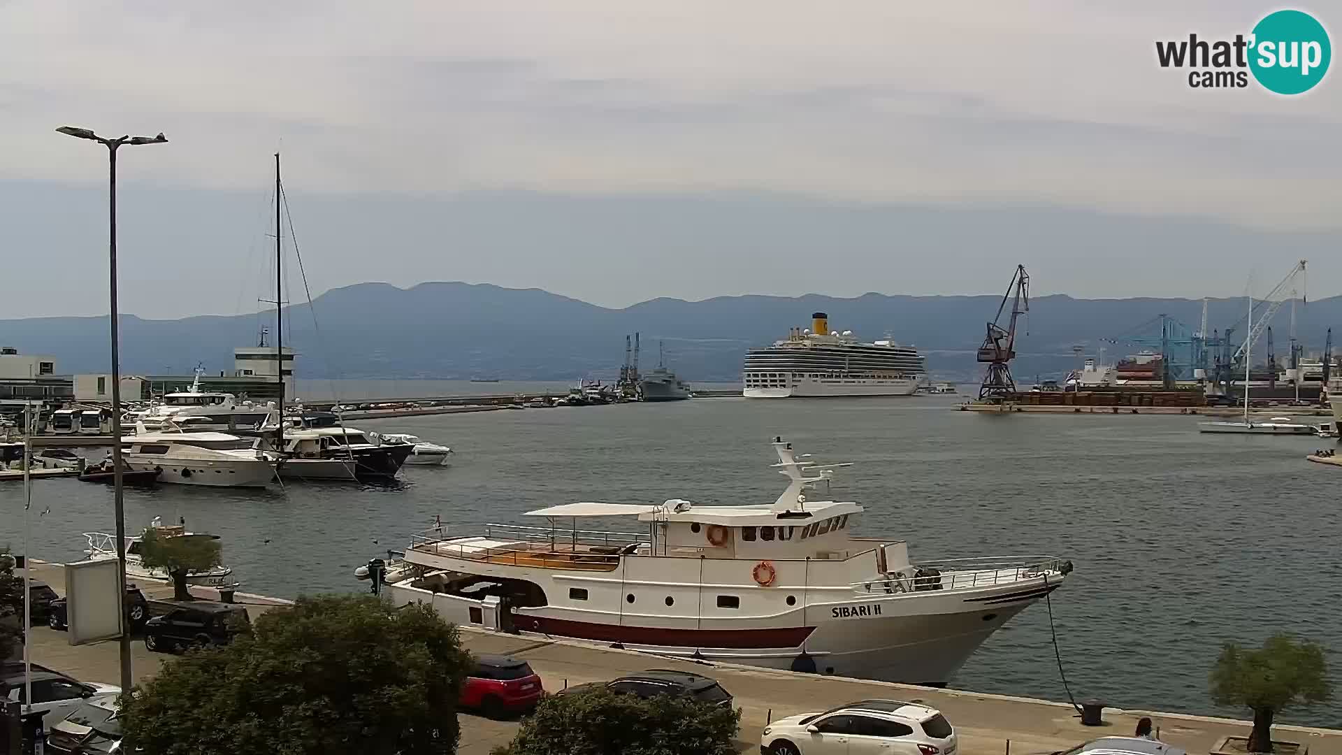 La Riva e la Marina a Rijeka (Fiume) – Live Webcam Croazia