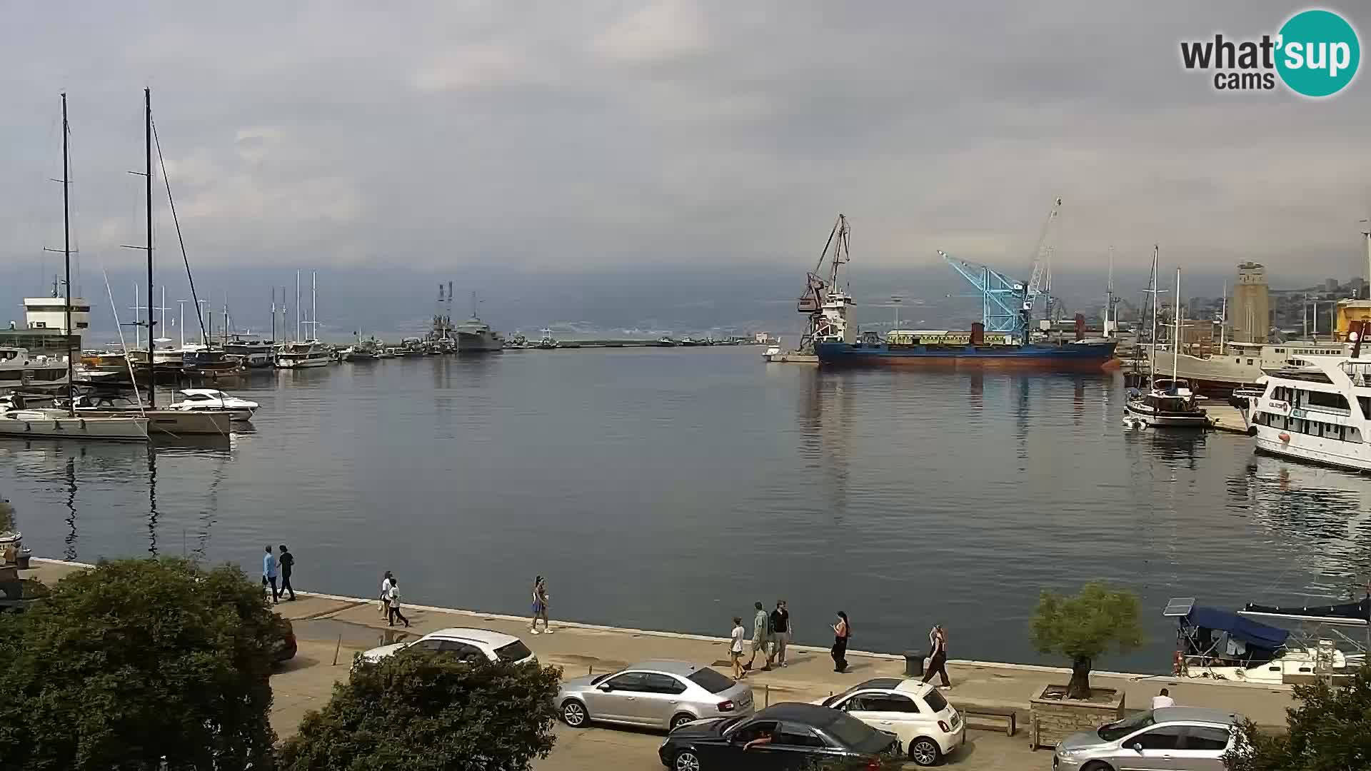 The Riva and Marina in Rijeka – Live Webcam Croatia
