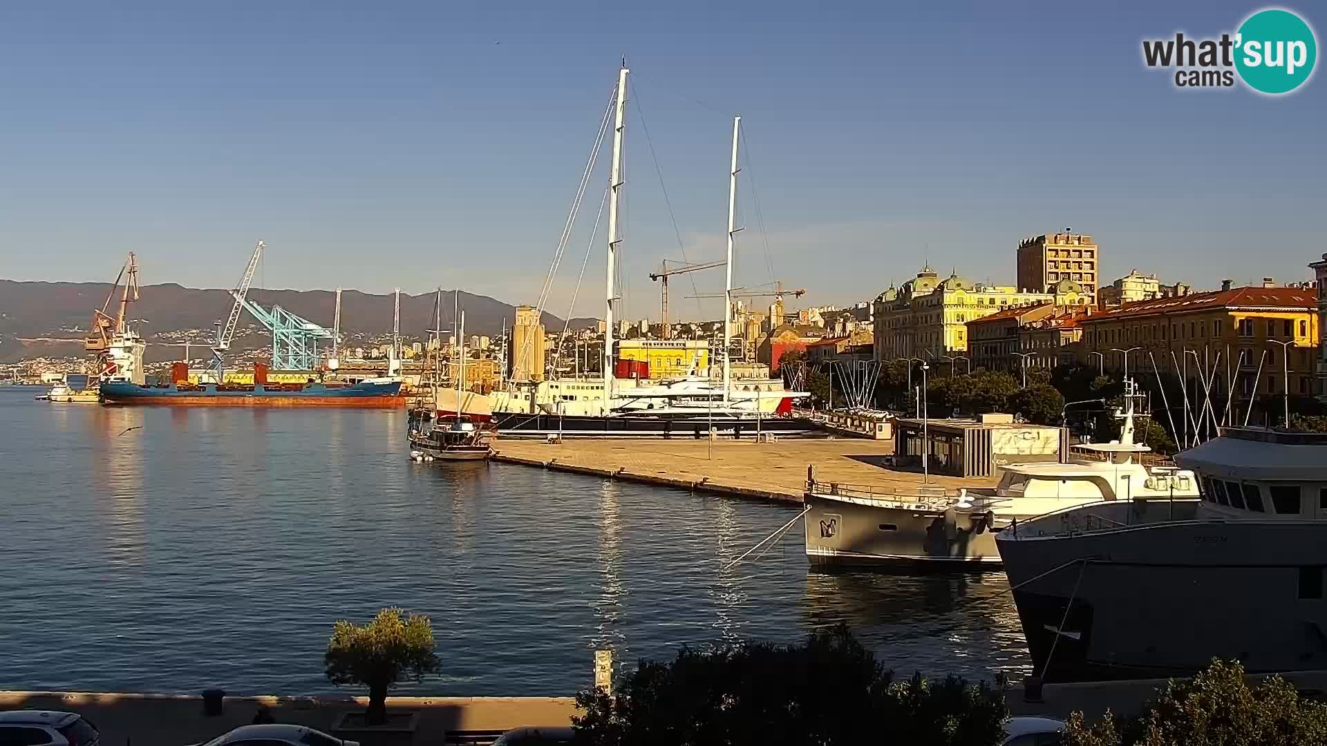 Die Riva und Marina in Rijeka – Live Webcam Kroatien