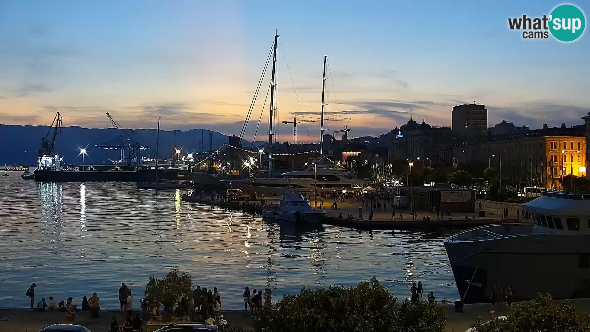 Die Riva und Marina in Rijeka – Live Webcam Kroatien