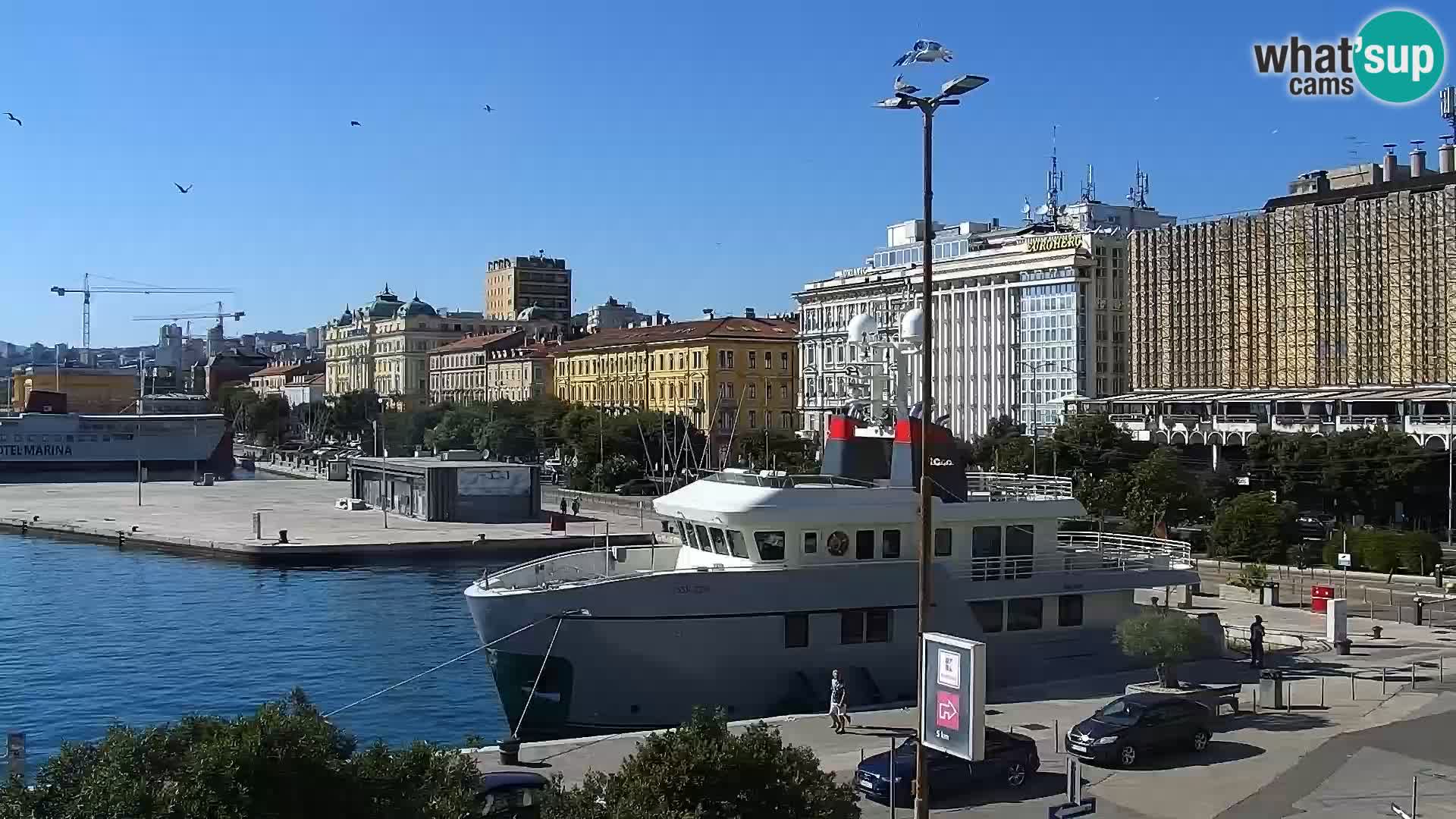 La Riva e la Marina a Rijeka (Fiume) – Live Webcam Croazia