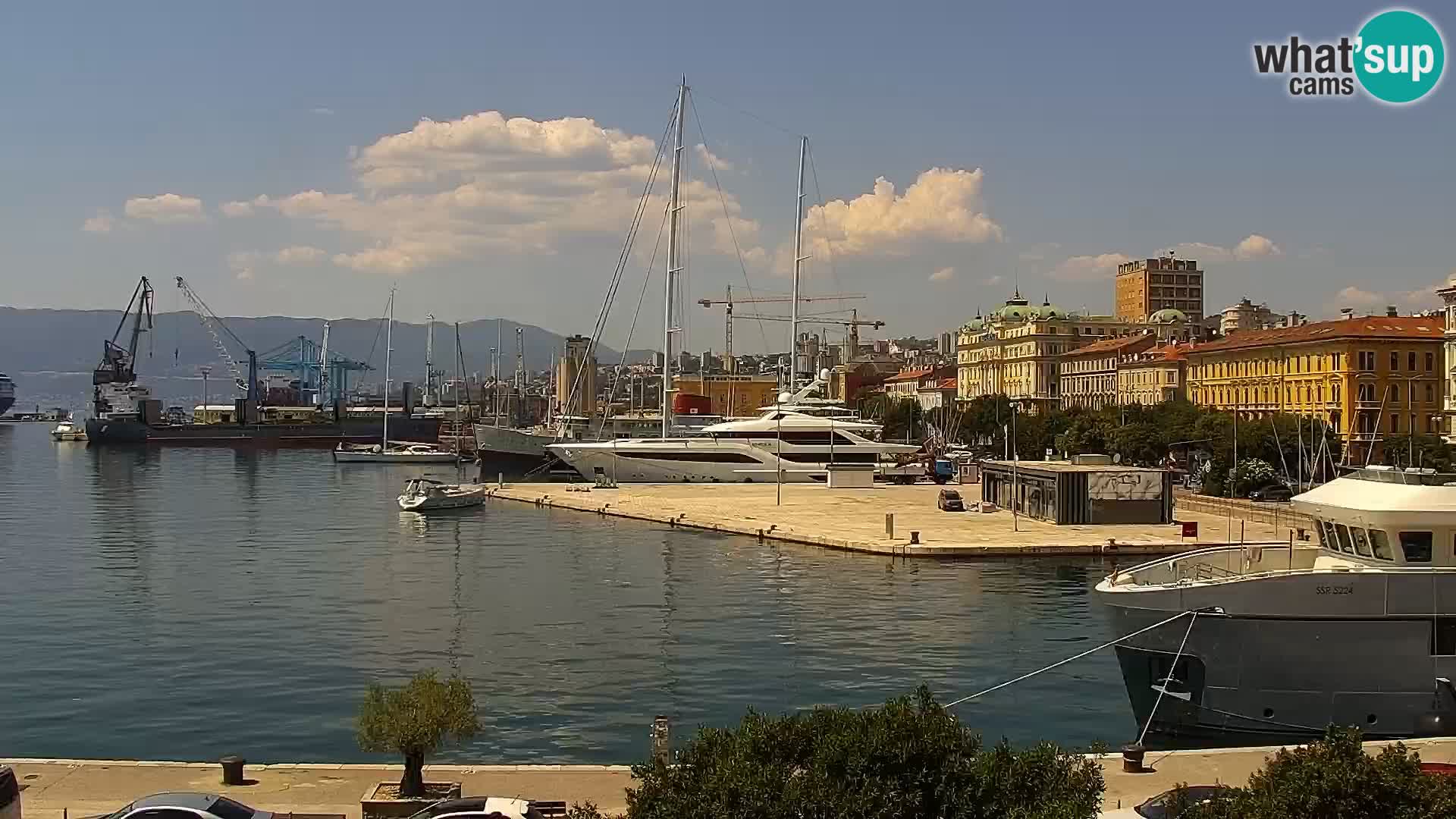 La Riva et Marina à Rijeka – Live Webcam Croatie