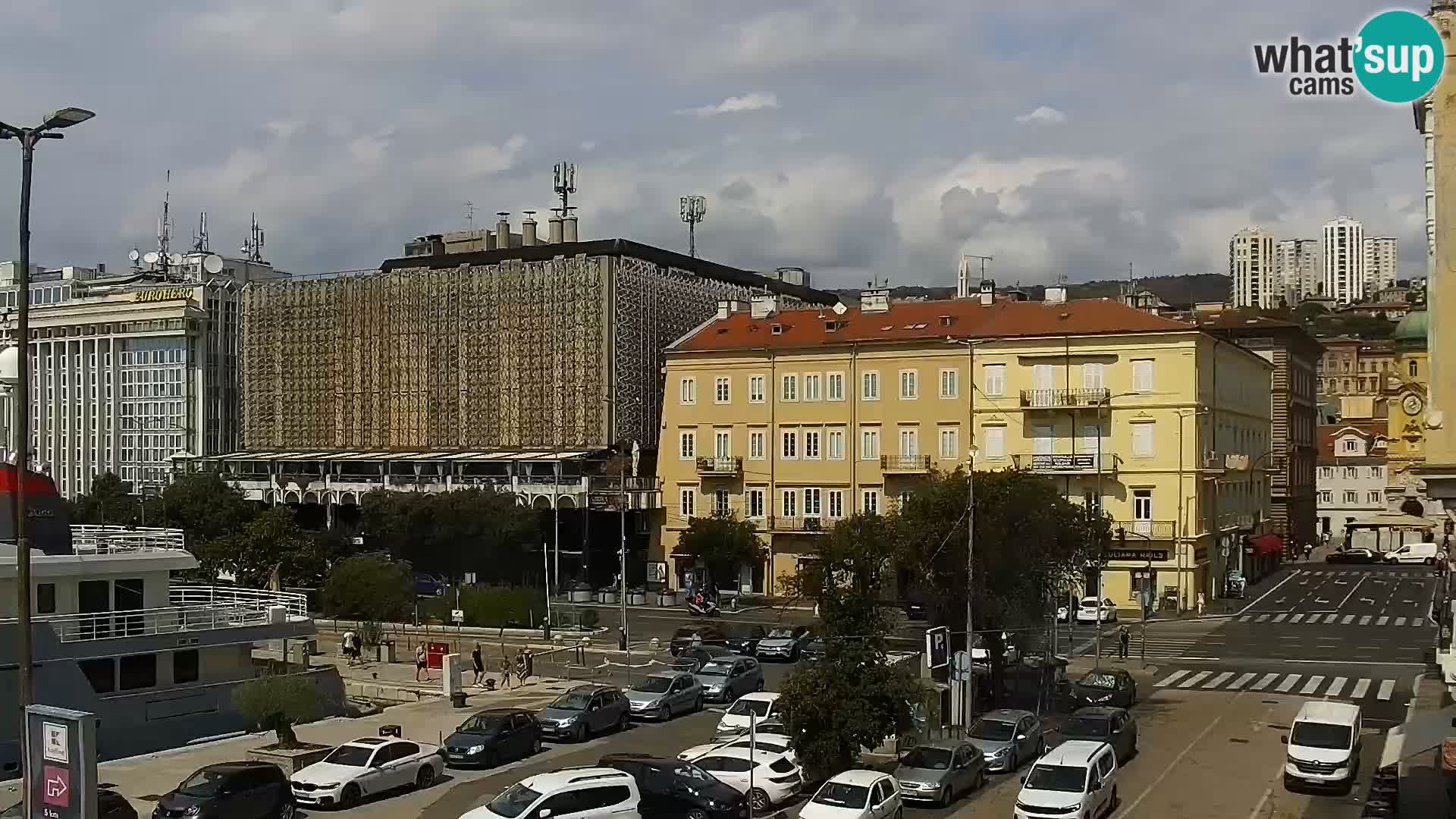 La Riva e la Marina a Rijeka (Fiume) – Live Webcam Croazia