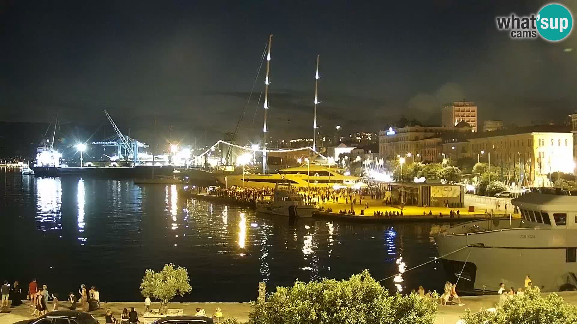 La Riva y Marina en Rijeka – Webcam en vivo Croacia