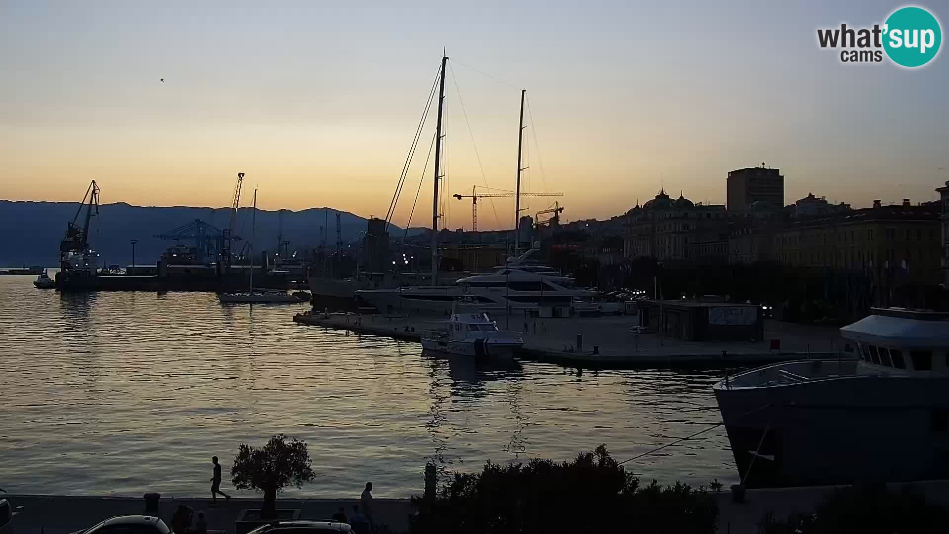 La Riva et Marina à Rijeka – Live Webcam Croatie