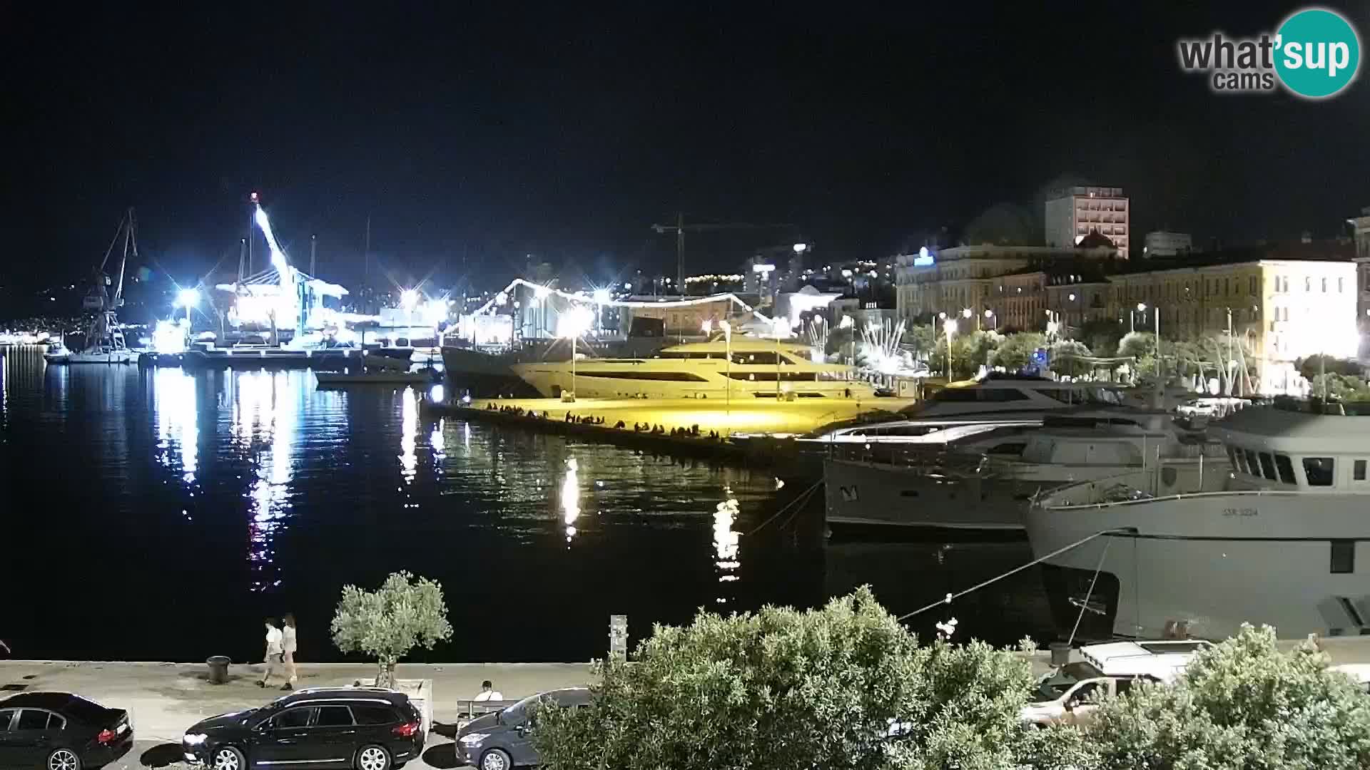 La Riva y Marina en Rijeka – Webcam en vivo Croacia