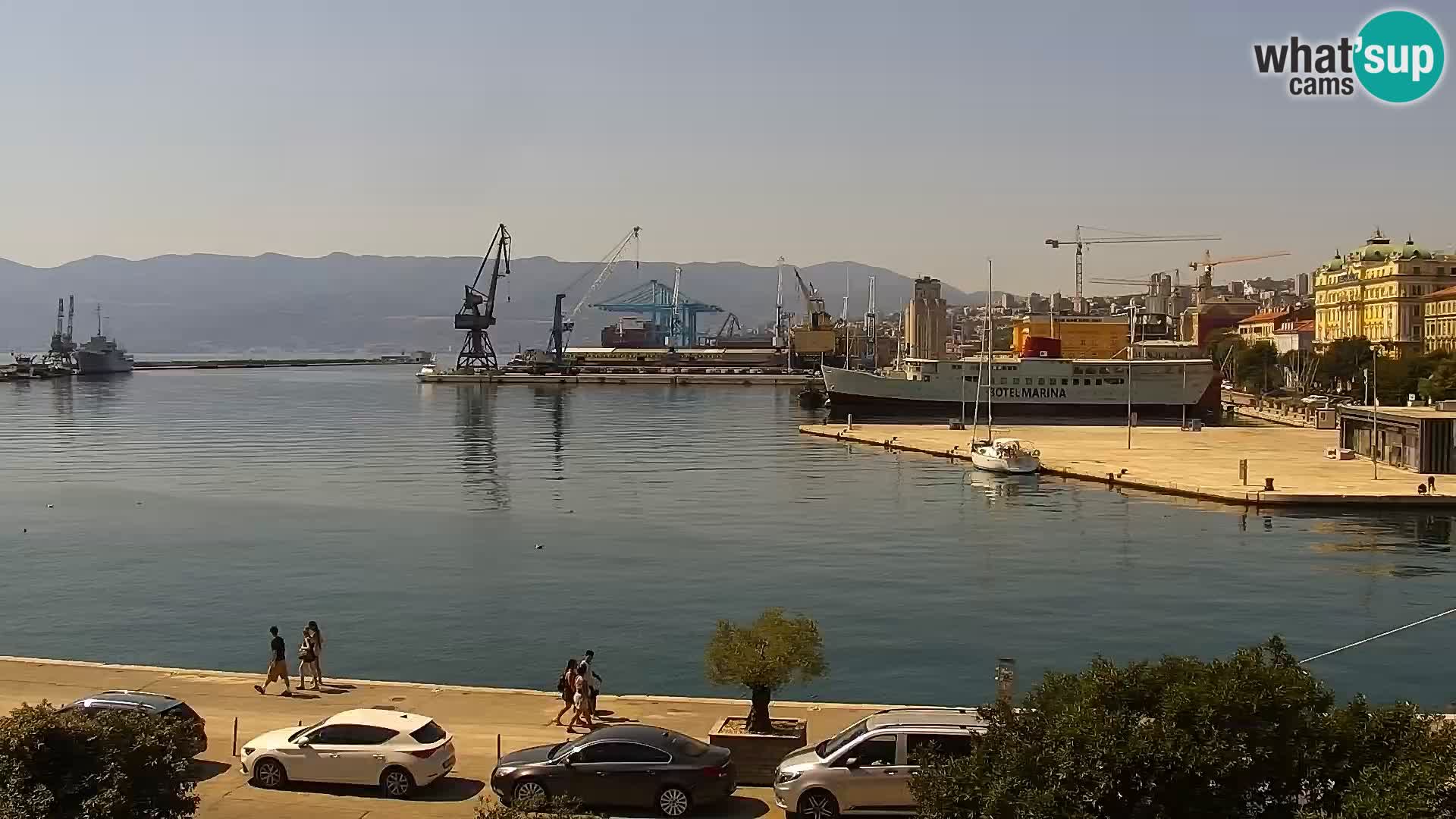 Die Riva und Marina in Rijeka – Live Webcam Kroatien