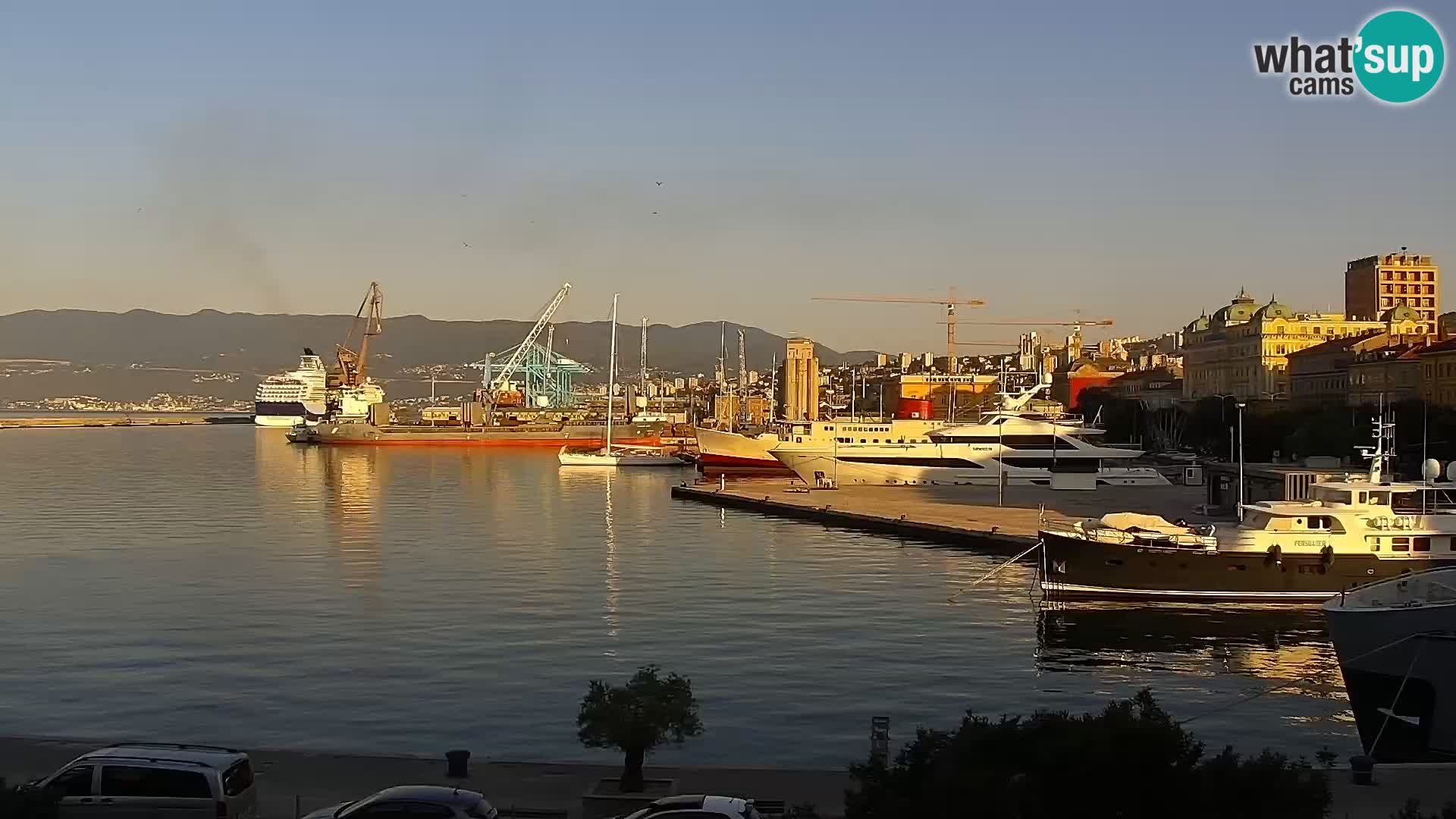 La Riva e la Marina a Rijeka (Fiume) – Live Webcam Croazia