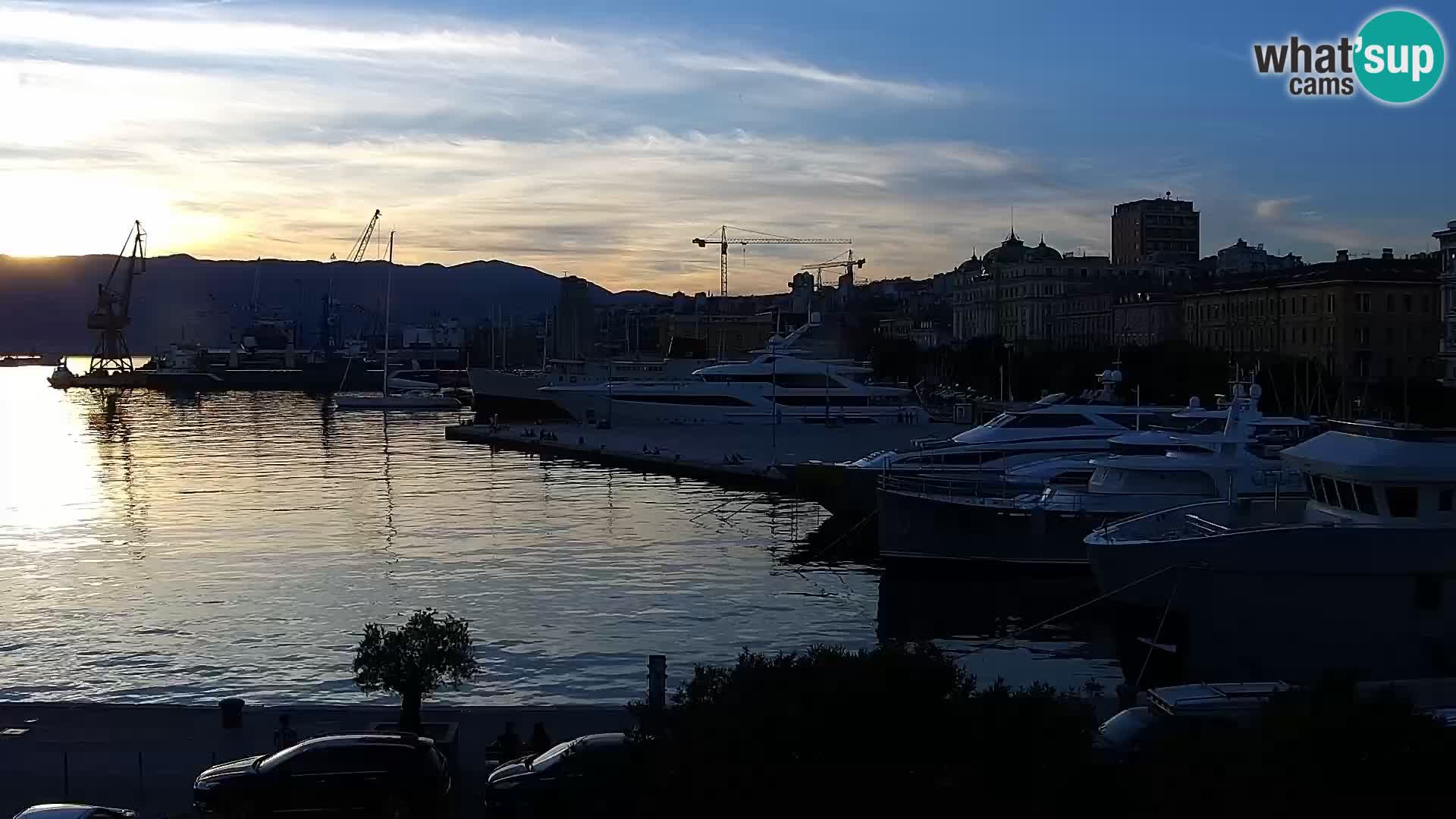 Die Riva und Marina in Rijeka – Live Webcam Kroatien