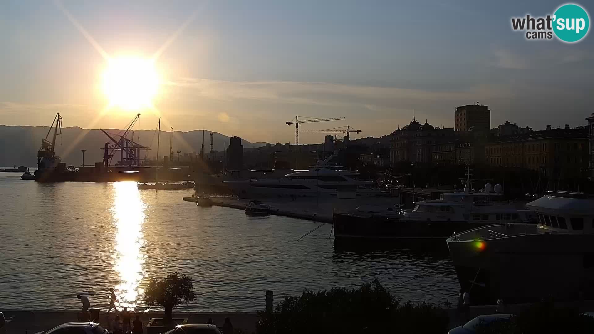 Die Riva und Marina in Rijeka – Live Webcam Kroatien