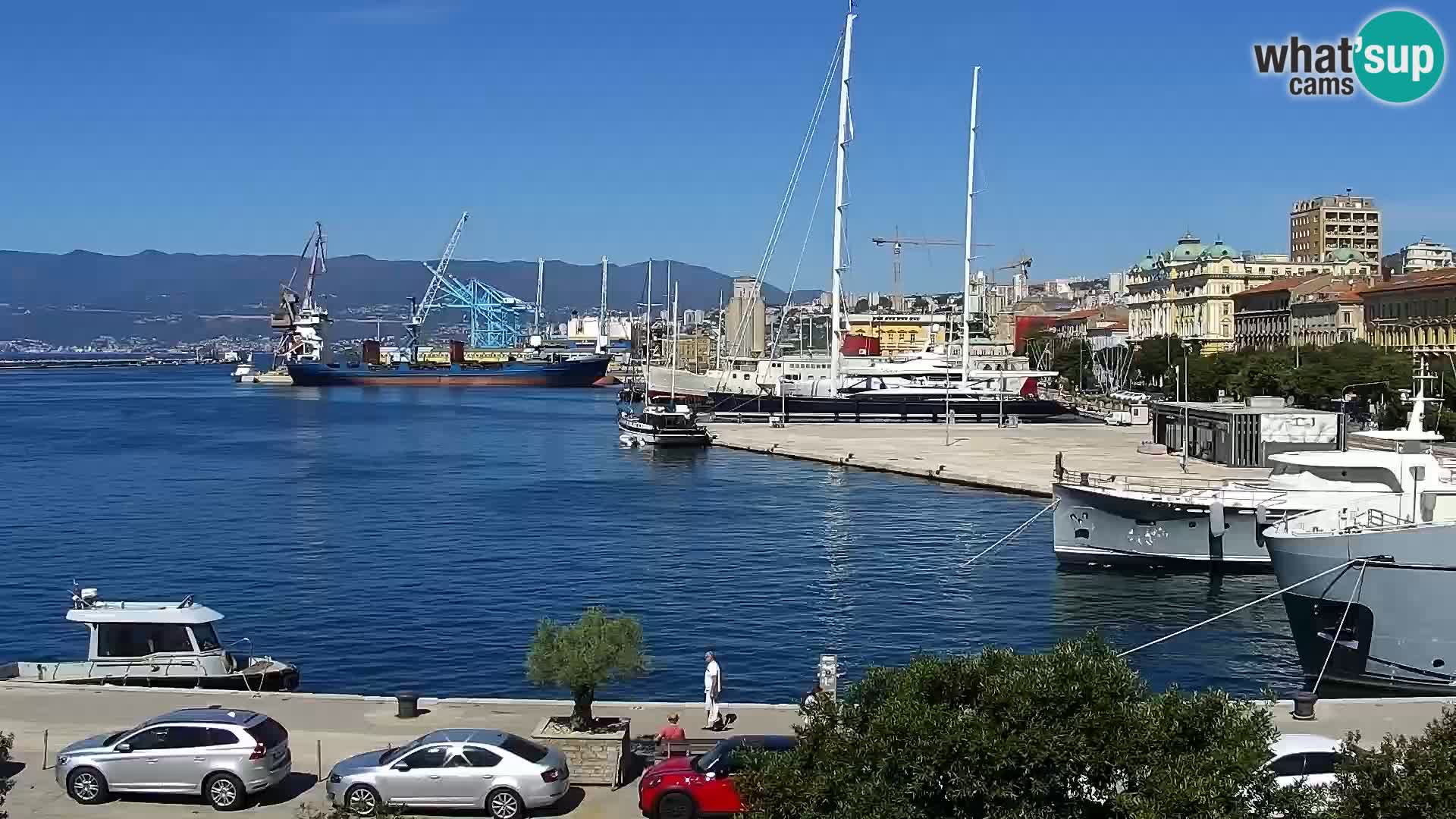 La Riva y Marina en Rijeka – Webcam en vivo Croacia