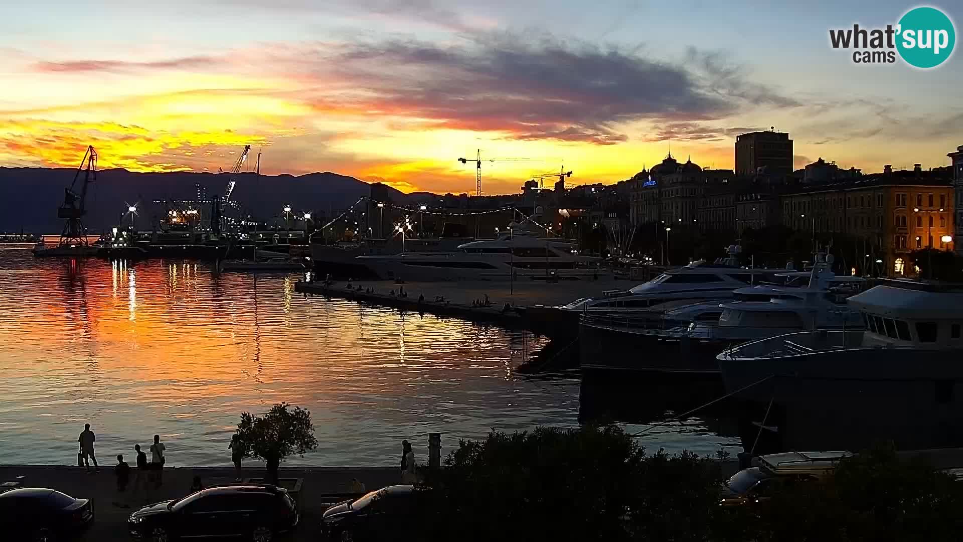 La Riva y Marina en Rijeka – Webcam en vivo Croacia