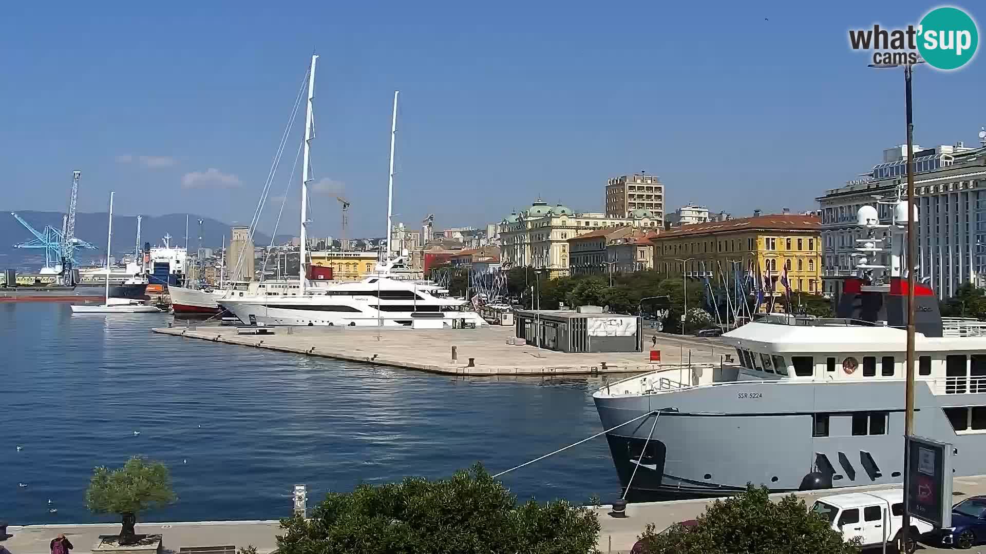 Die Riva und Marina in Rijeka – Live Webcam Kroatien