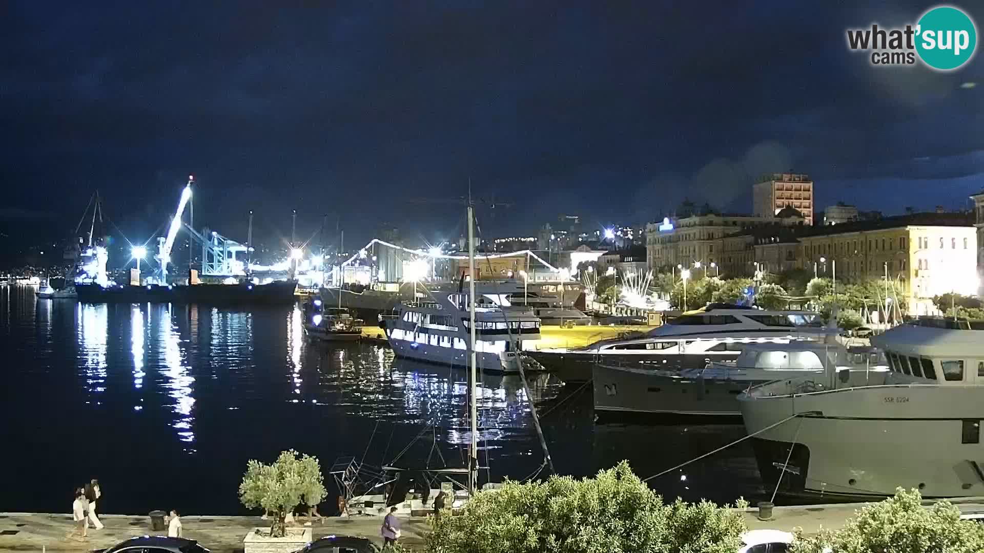 Die Riva und Marina in Rijeka – Live Webcam Kroatien