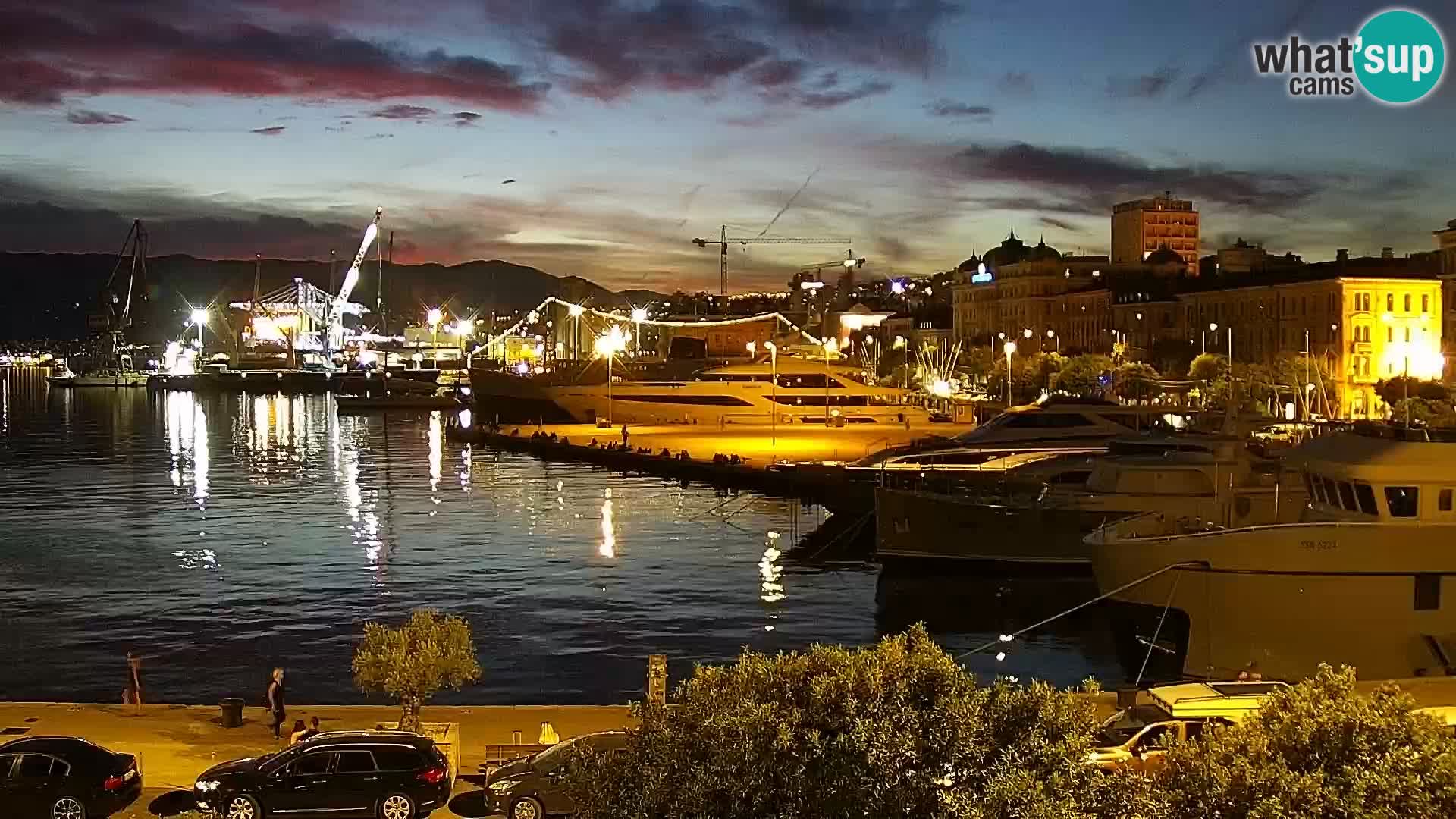 Die Riva und Marina in Rijeka – Live Webcam Kroatien