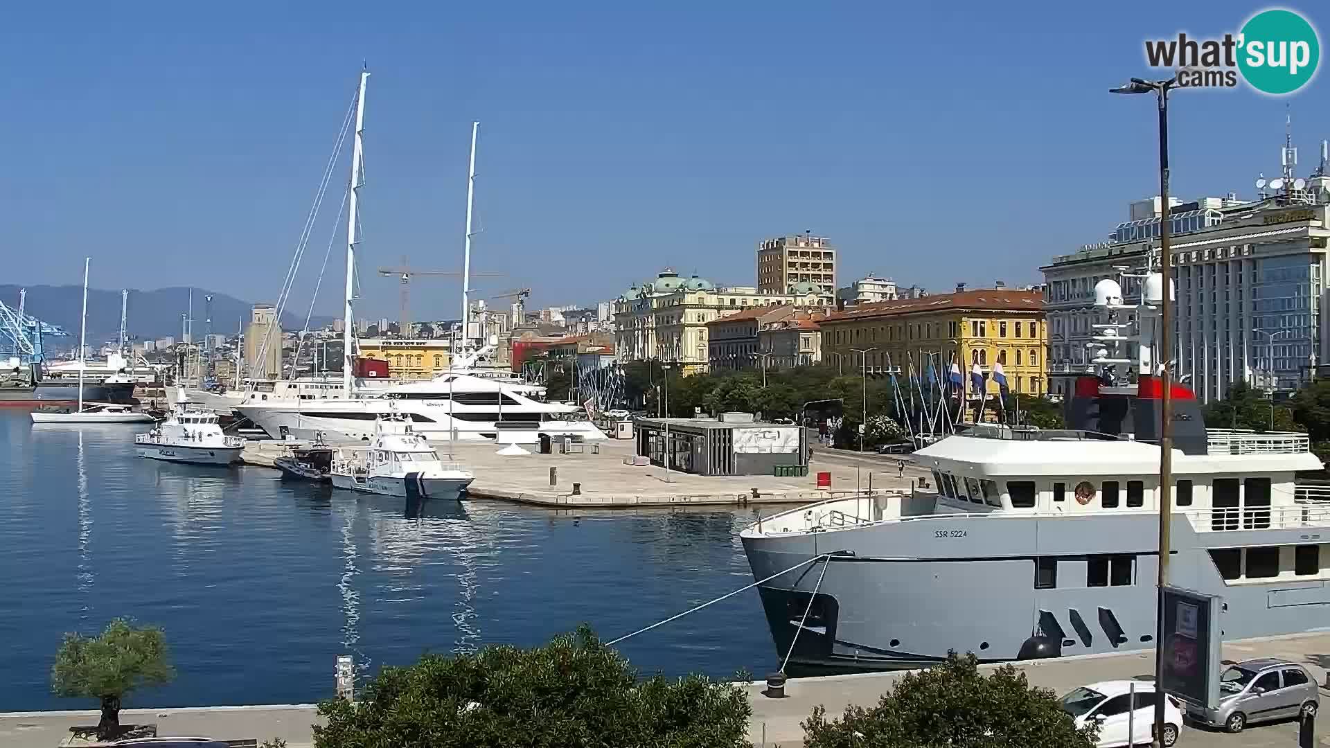 La Riva et Marina à Rijeka – Live Webcam Croatie