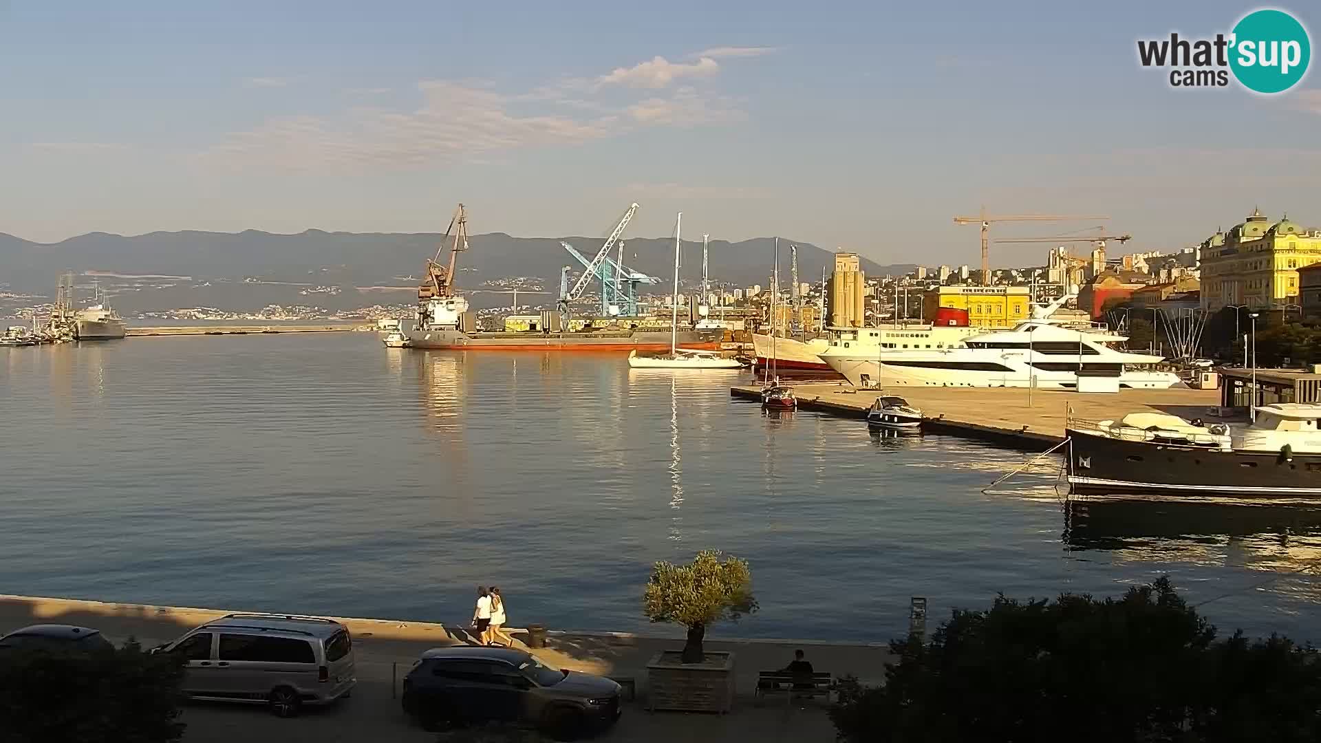 La Riva et Marina à Rijeka – Live Webcam Croatie