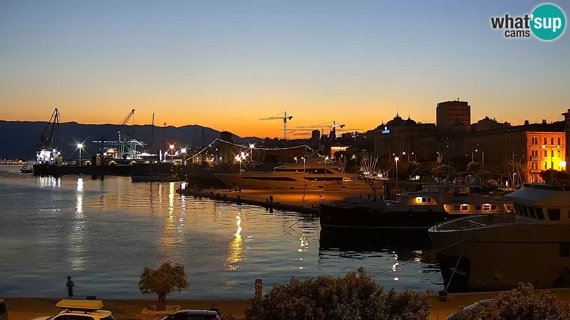 Die Riva und Marina in Rijeka – Live Webcam Kroatien