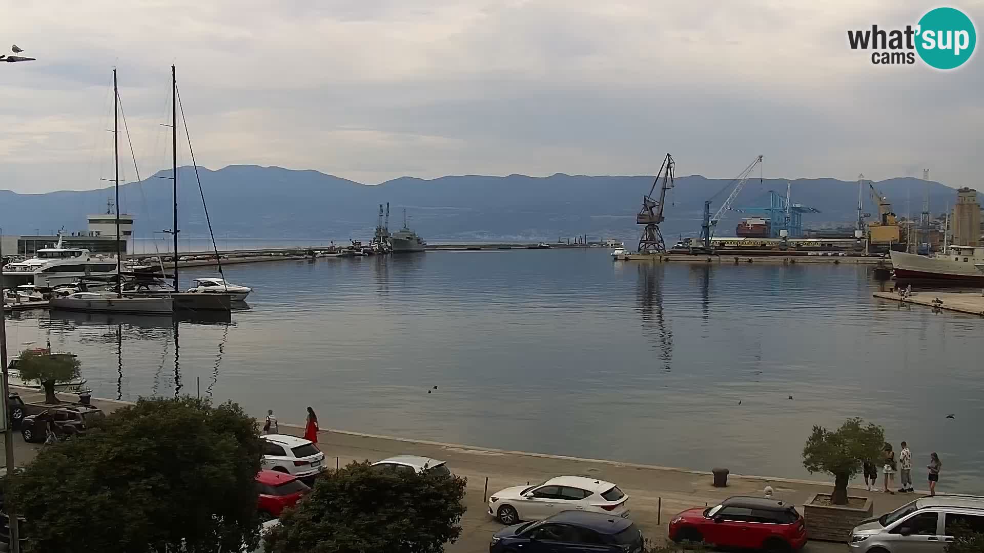 Riva in Marina v Reki – Spletna kamera v živo Hrvaška