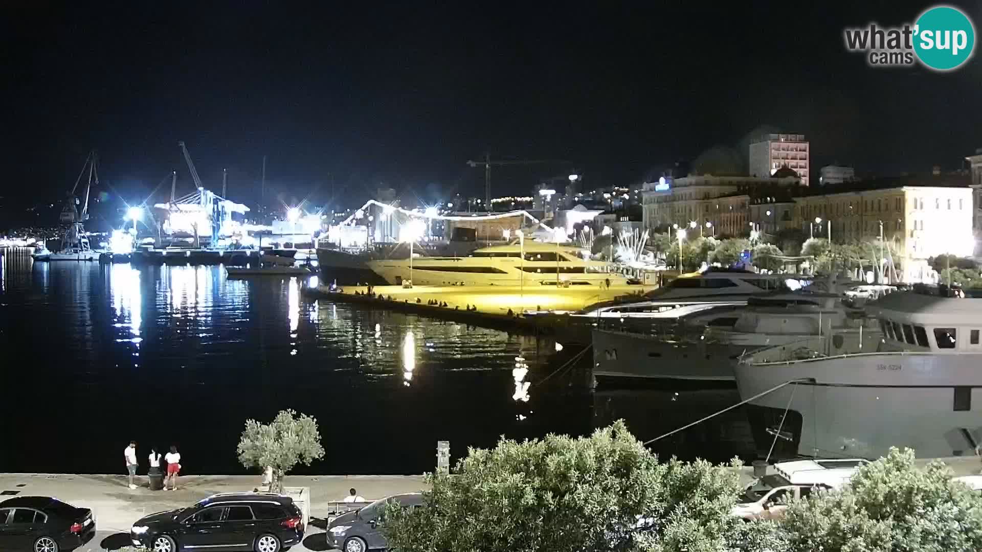 The Riva and Marina in Rijeka  – Live Webcam Croatia