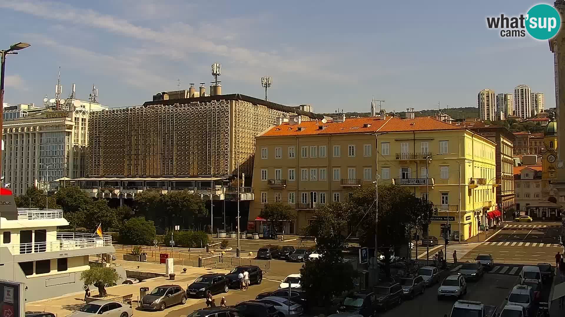 The Riva and Marina in Rijeka  – Live Webcam Croatia