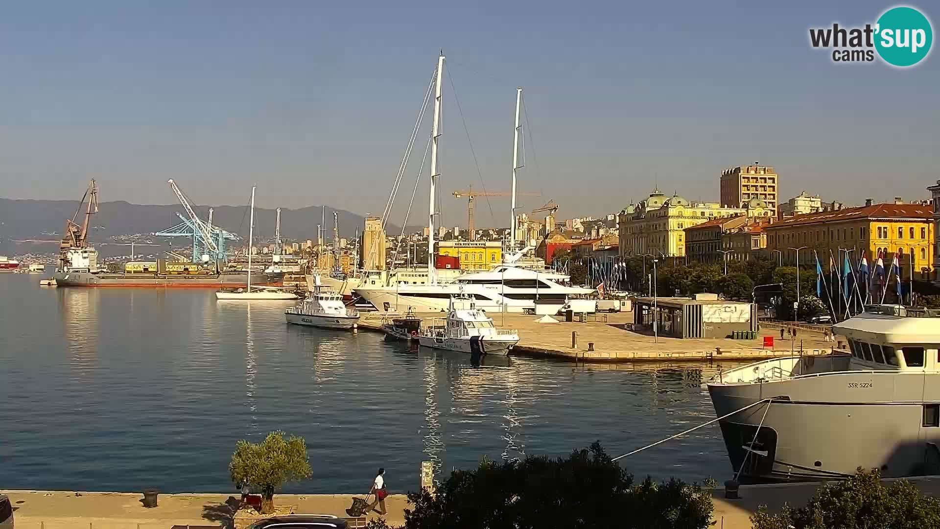 La Riva e la Marina a Rijeka (Fiume) – Live Webcam Croazia