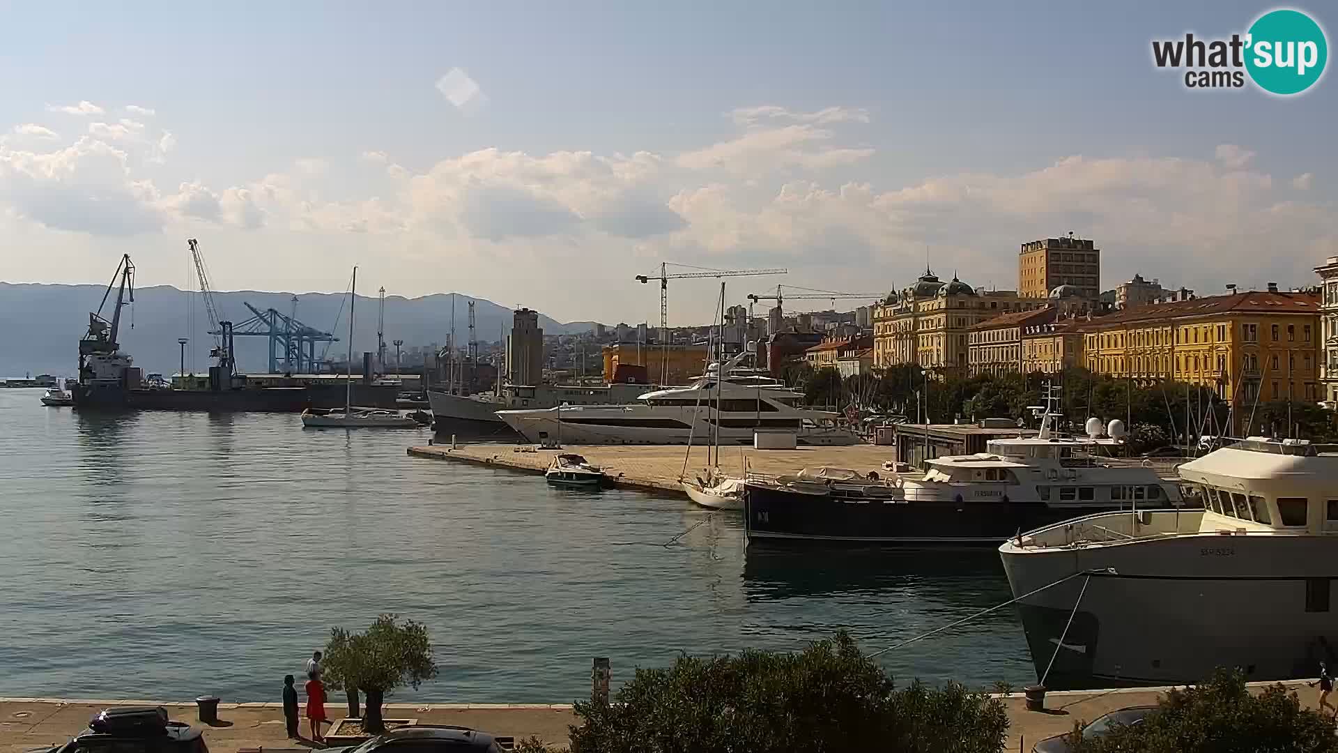 La Riva y Marina en Rijeka – Webcam en vivo Croacia