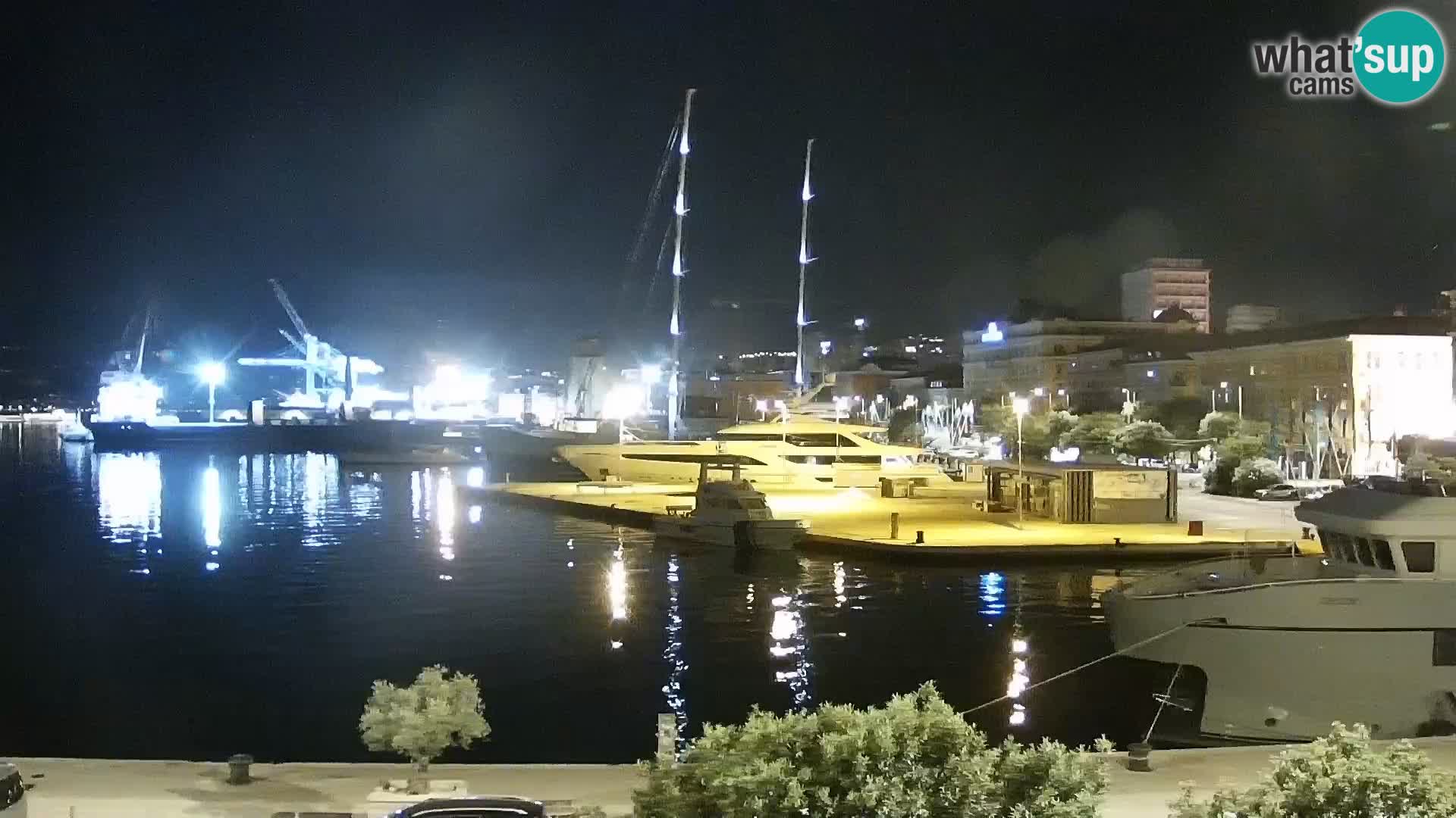La Riva y Marina en Rijeka – Webcam en vivo Croacia
