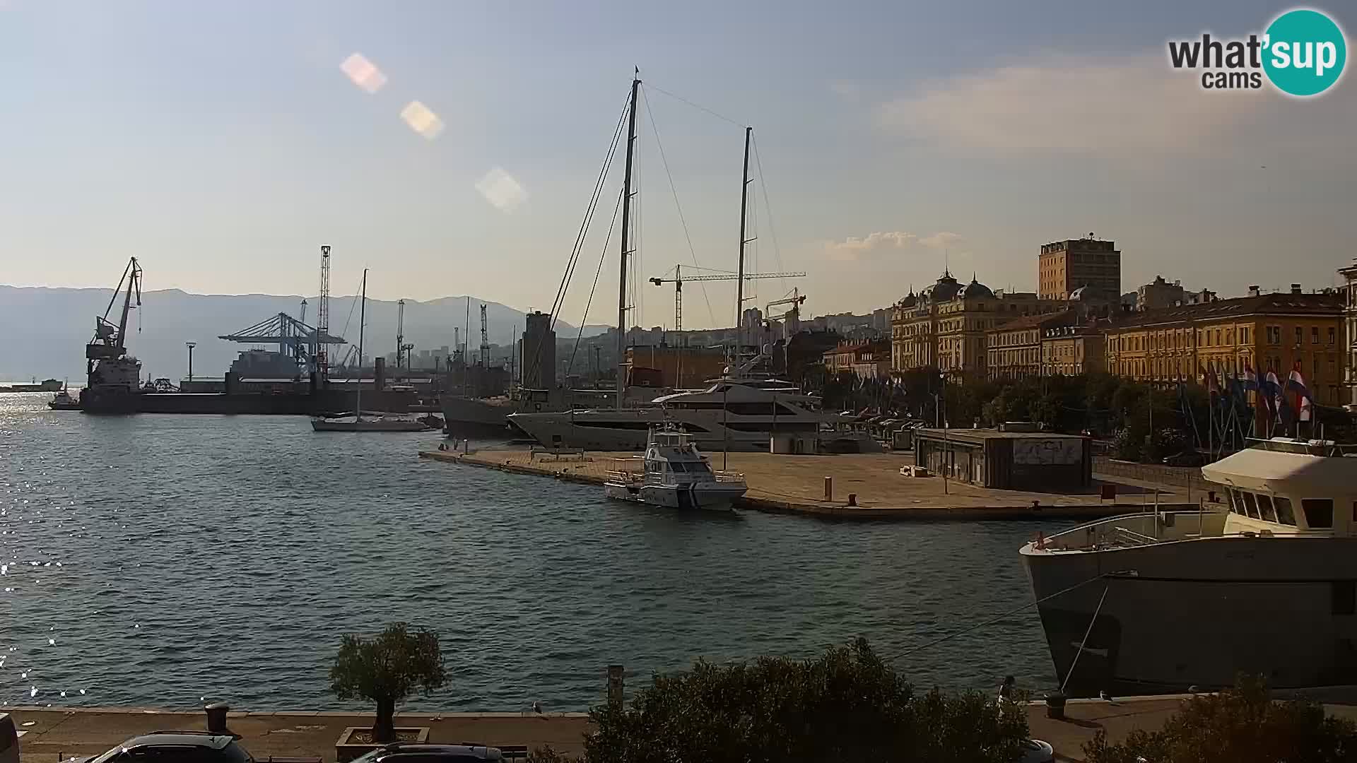 The Riva and Marina in Rijeka  – Live Webcam Croatia