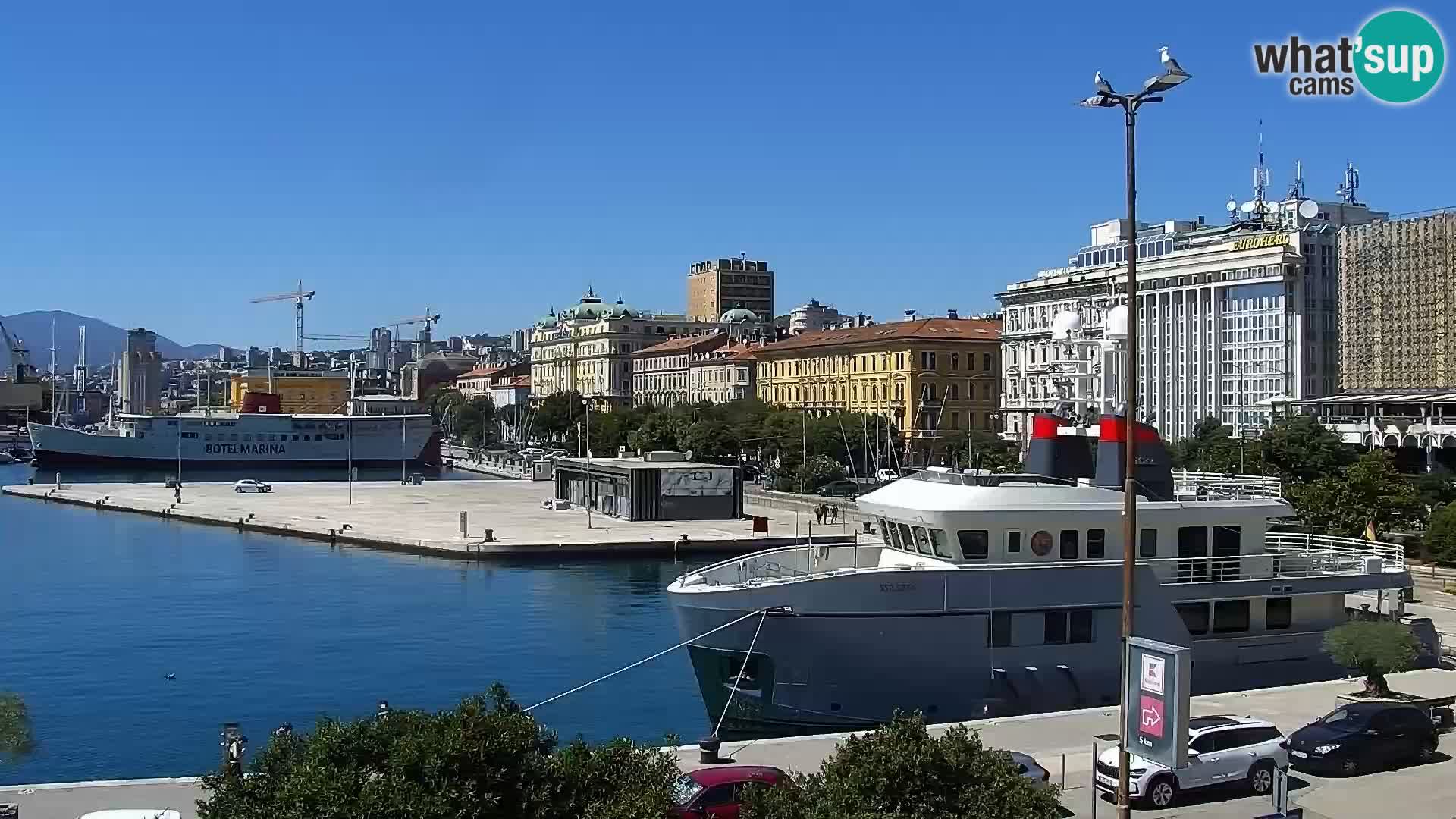 La Riva et Marina à Rijeka – Live Webcam Croatie