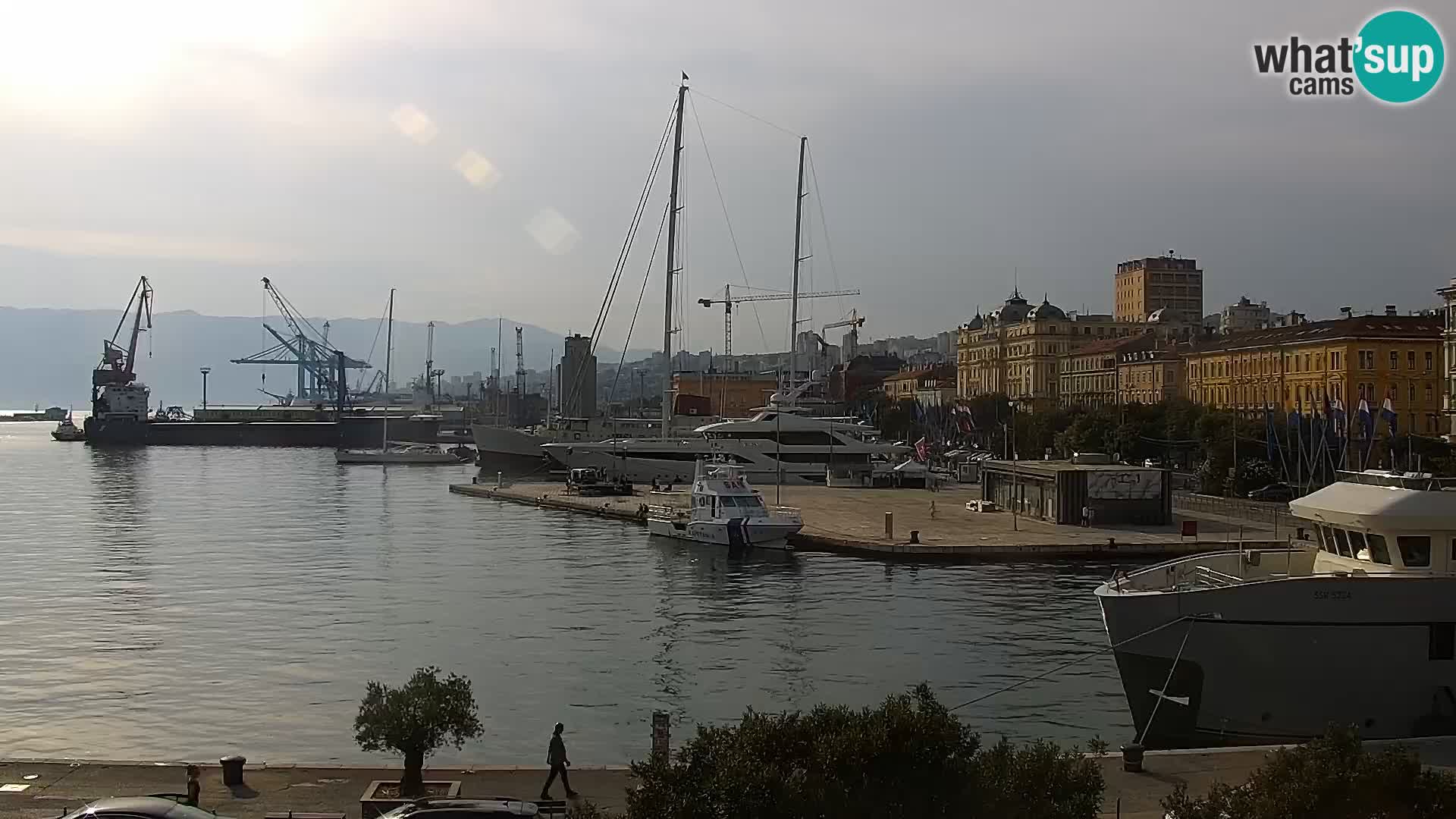 The Riva and Marina in Rijeka  – Live Webcam Croatia