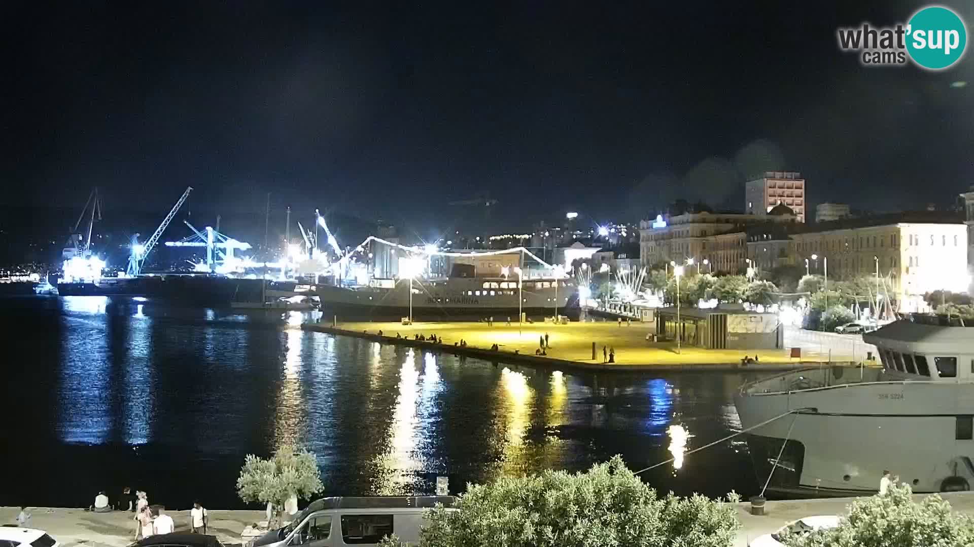 Die Riva und Marina in Rijeka – Live Webcam Kroatien