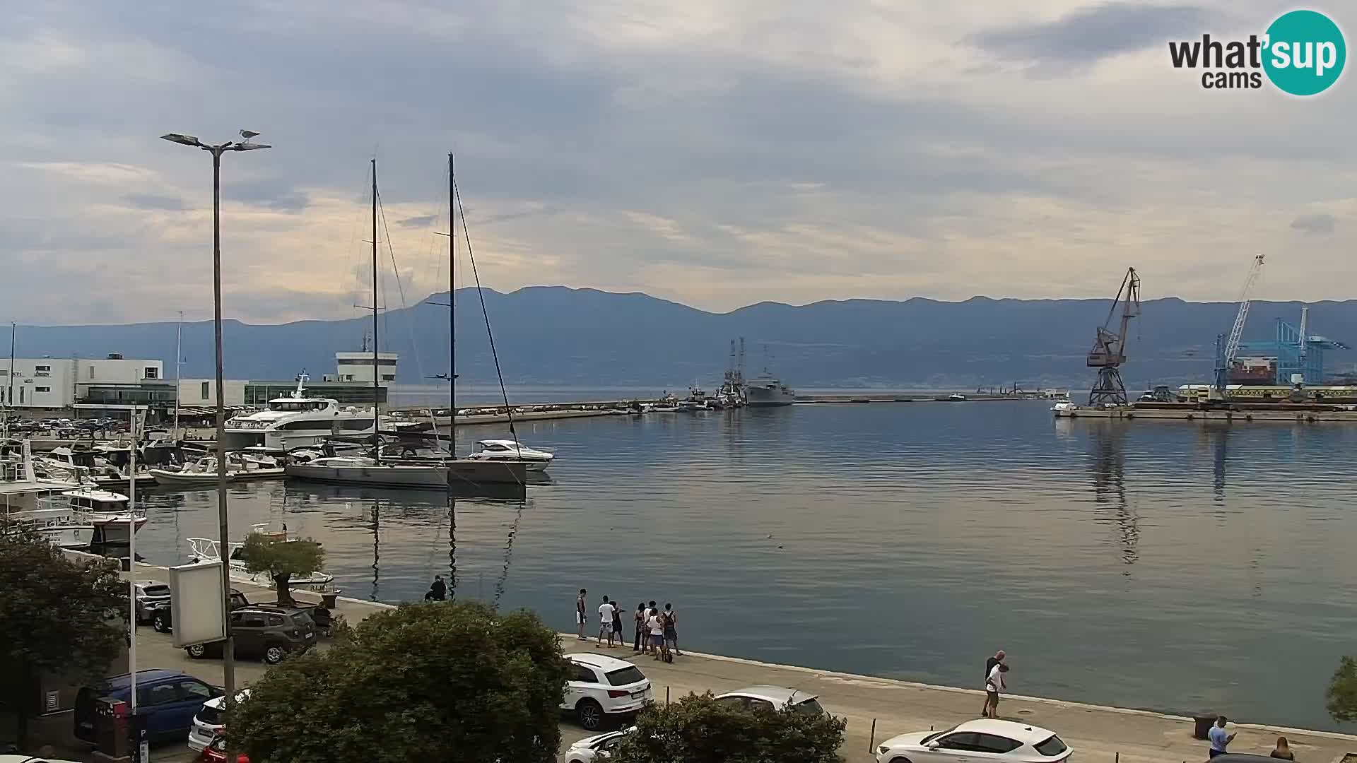 Die Riva und Marina in Rijeka – Live Webcam Kroatien