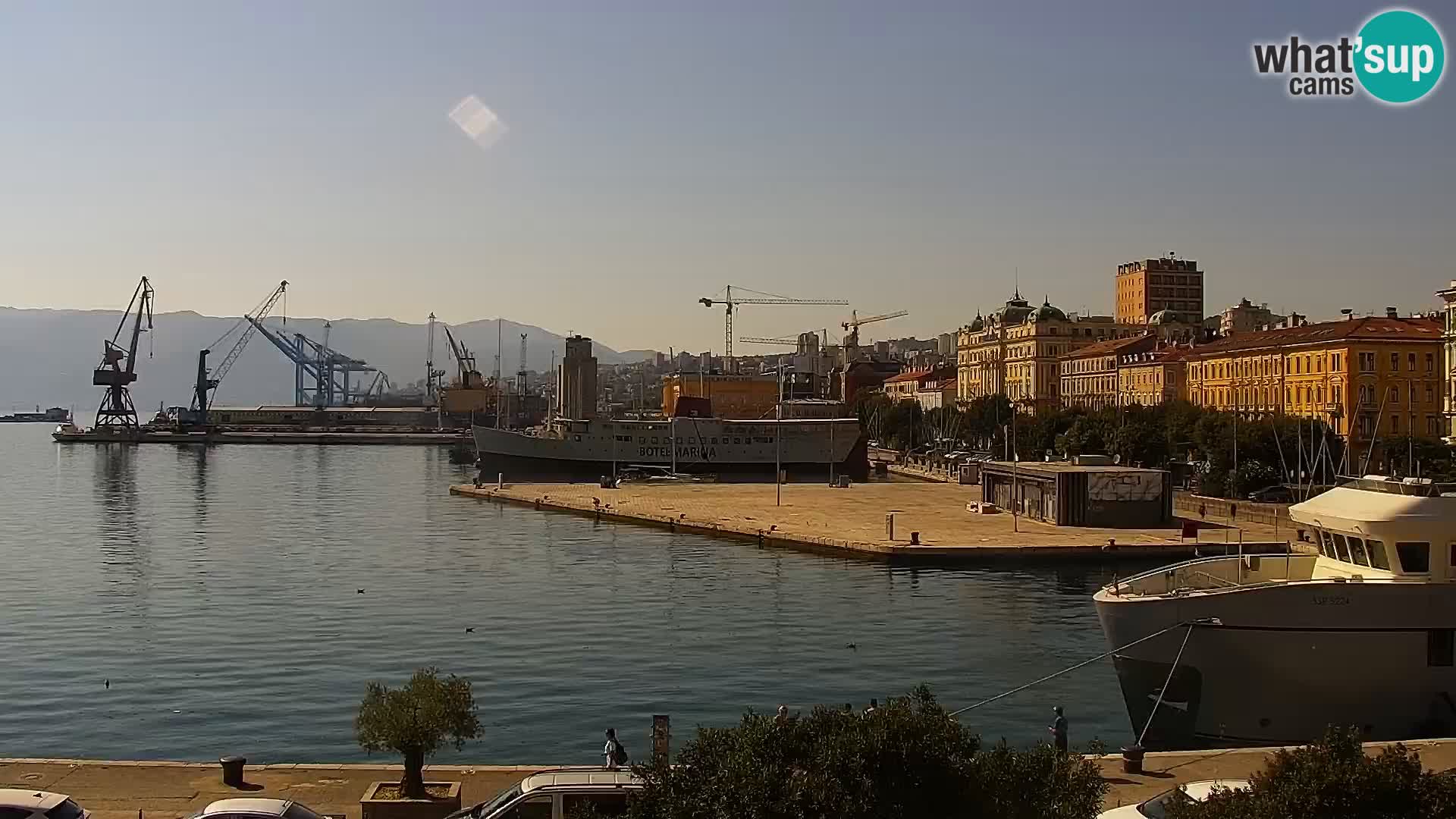 Die Riva und Marina in Rijeka – Live Webcam Kroatien