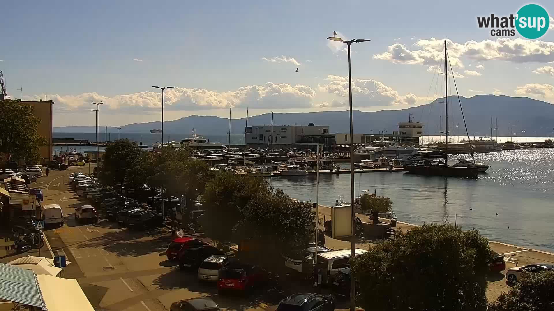 Riva in Marina v Reki – Spletna kamera v živo Hrvaška