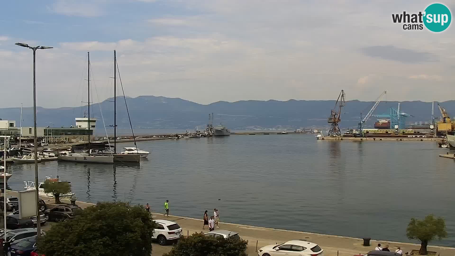 Die Riva und Marina in Rijeka – Live Webcam Kroatien