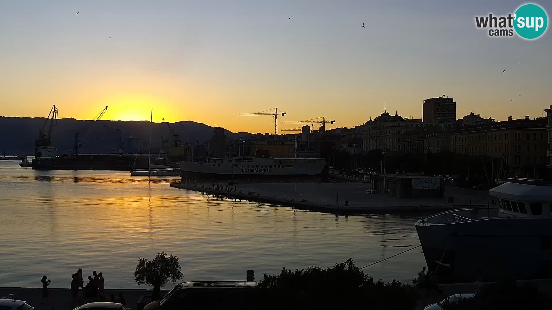 La Riva e la Marina a Rijeka (Fiume) – Live Webcam Croazia
