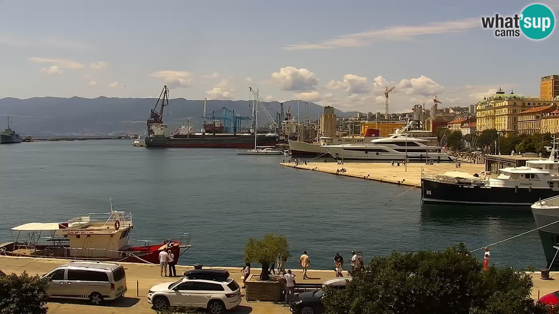 La Riva e la Marina a Rijeka (Fiume) – Live Webcam Croazia