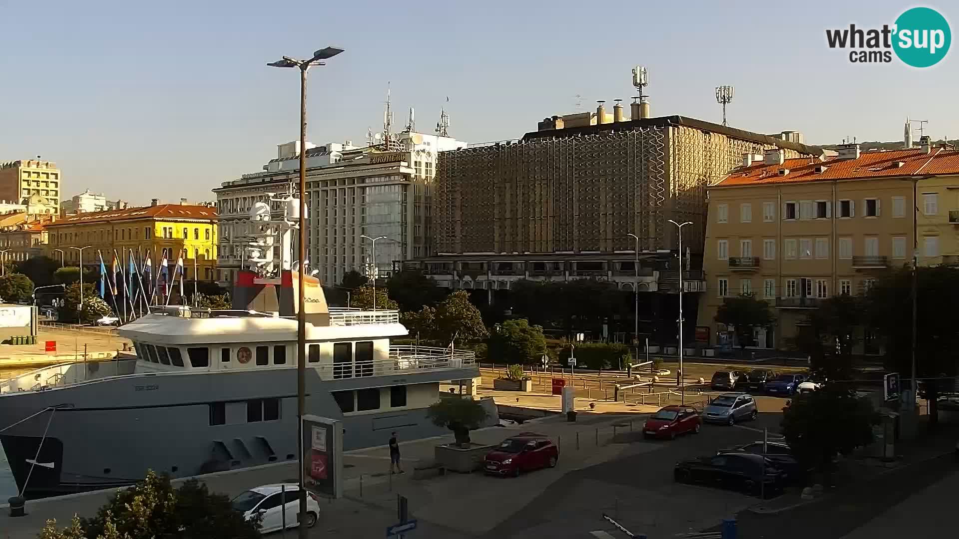 Die Riva und Marina in Rijeka – Live Webcam Kroatien