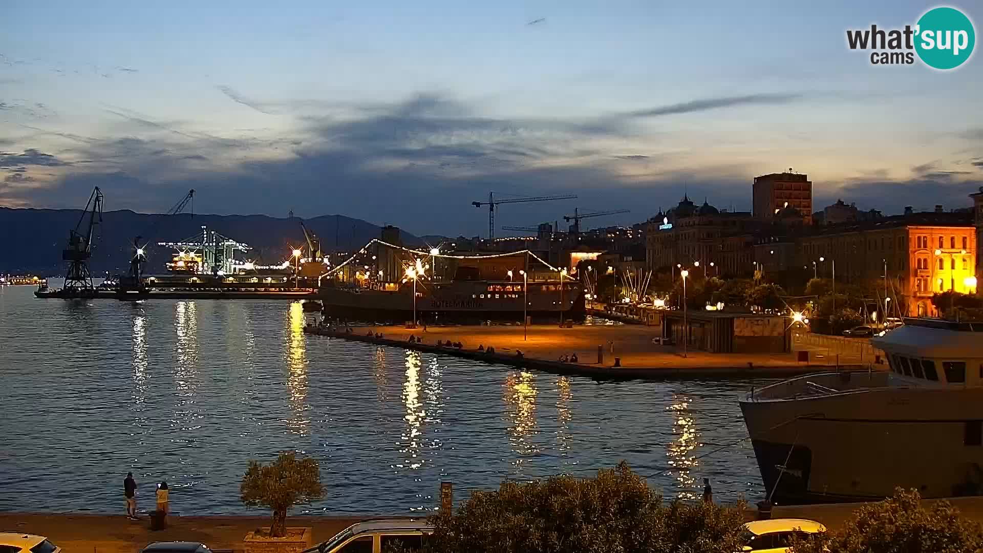 Die Riva und Marina in Rijeka – Live Webcam Kroatien