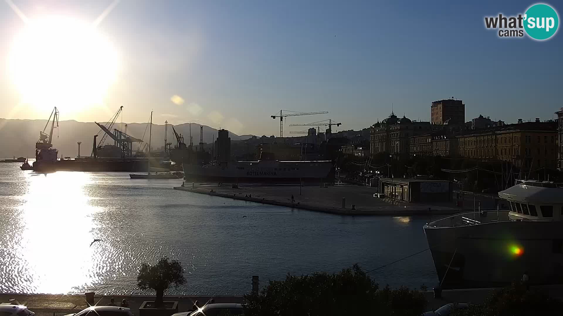 La Riva e la Marina a Rijeka (Fiume) – Live Webcam Croazia