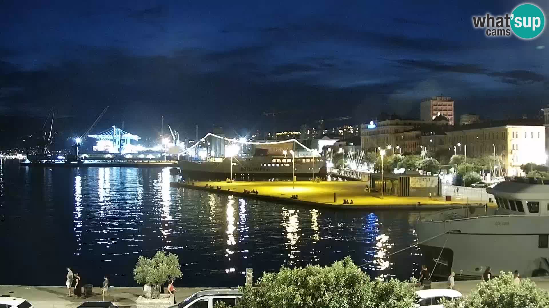 Die Riva und Marina in Rijeka – Live Webcam Kroatien