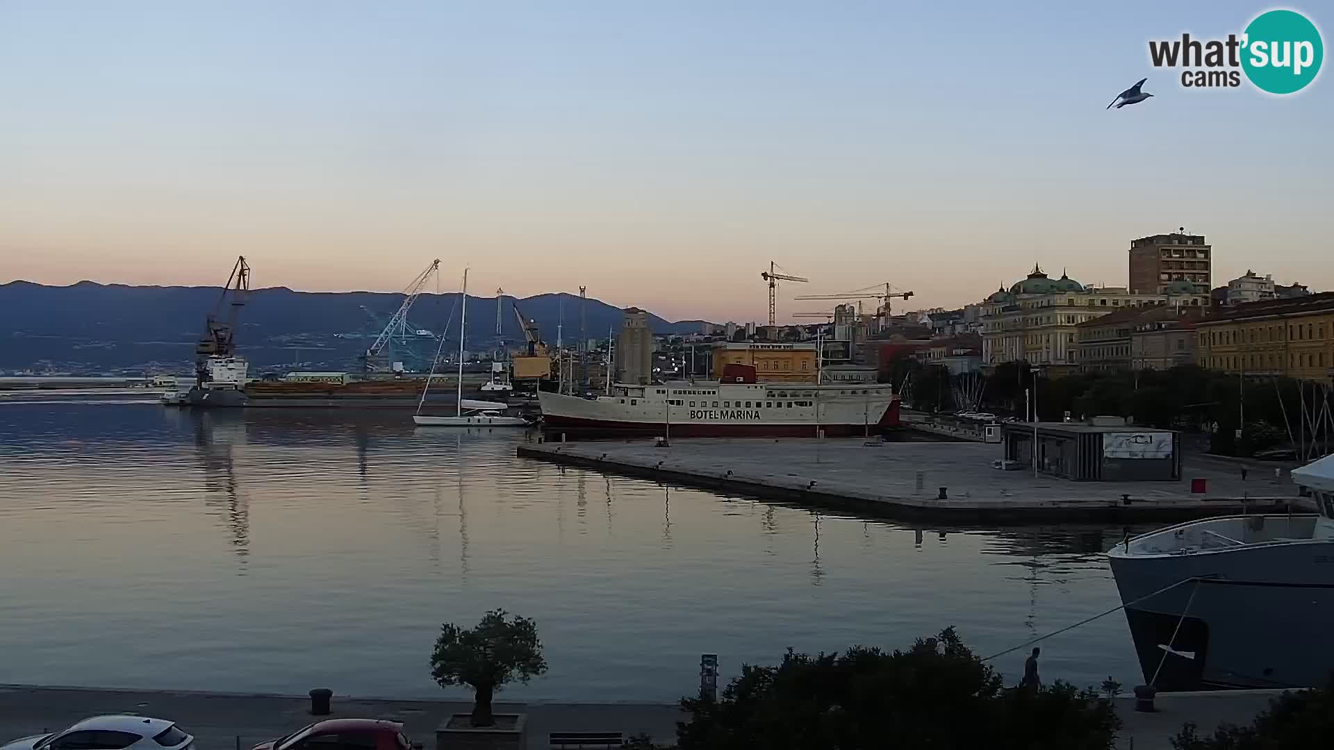 Die Riva und Marina in Rijeka – Live Webcam Kroatien