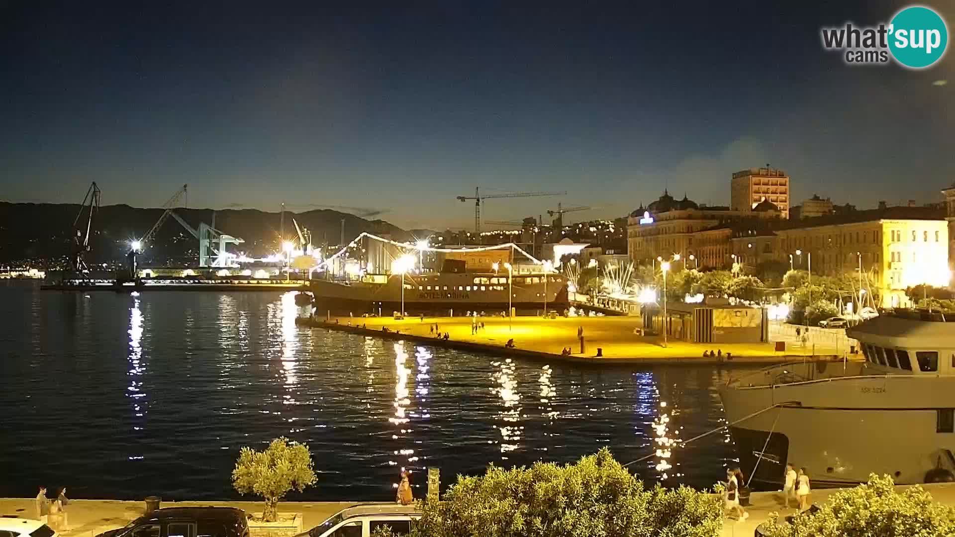 La Riva e la Marina a Rijeka (Fiume) – Live Webcam Croazia