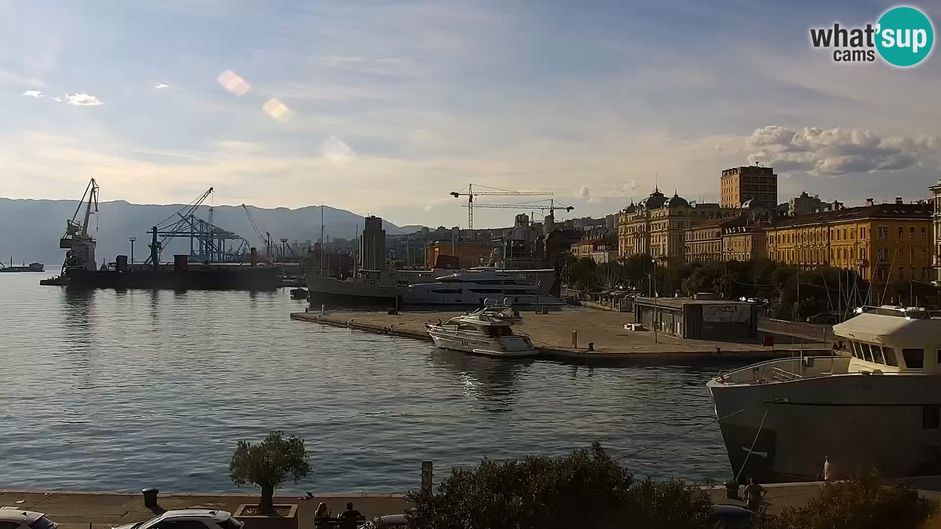 The Riva and Marina in Rijeka – Live Webcam Croatia