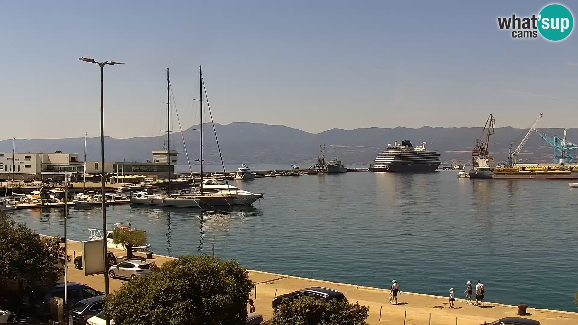 La Riva et Marina à Rijeka – Live Webcam Croatie
